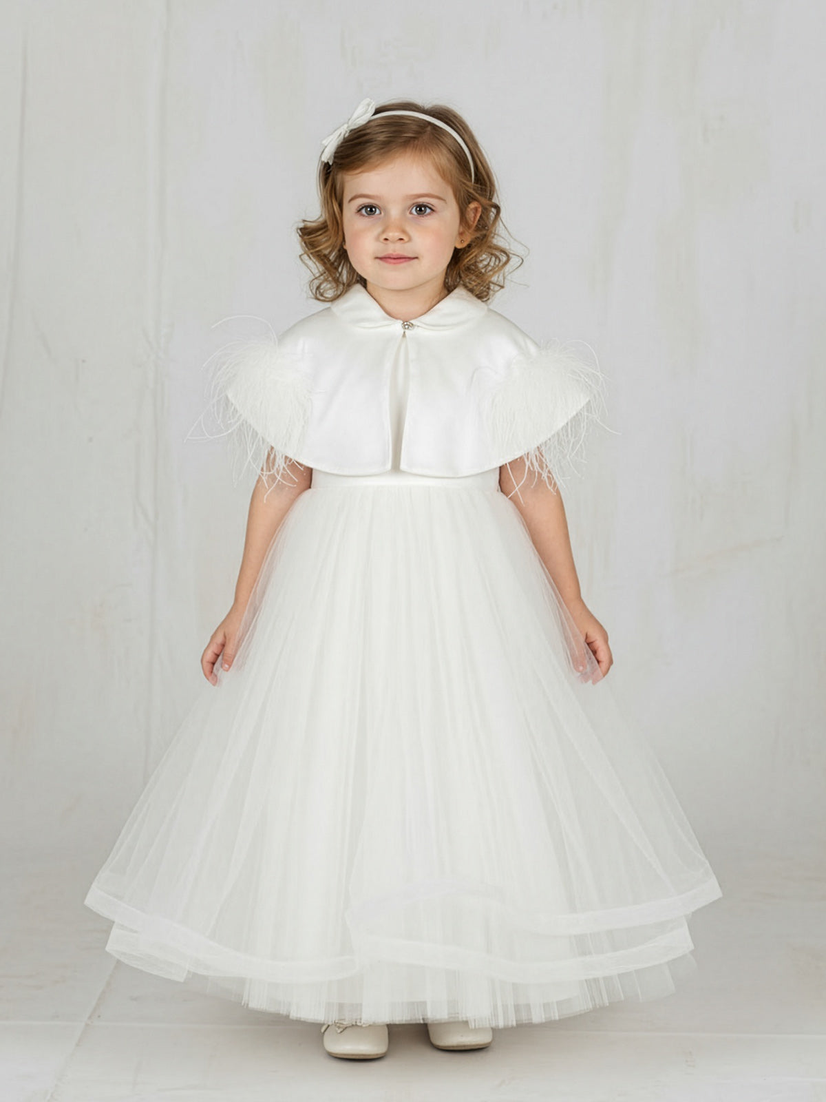 Βρεφικό μεταξωτό μπολερό με φτερά-ALBINA