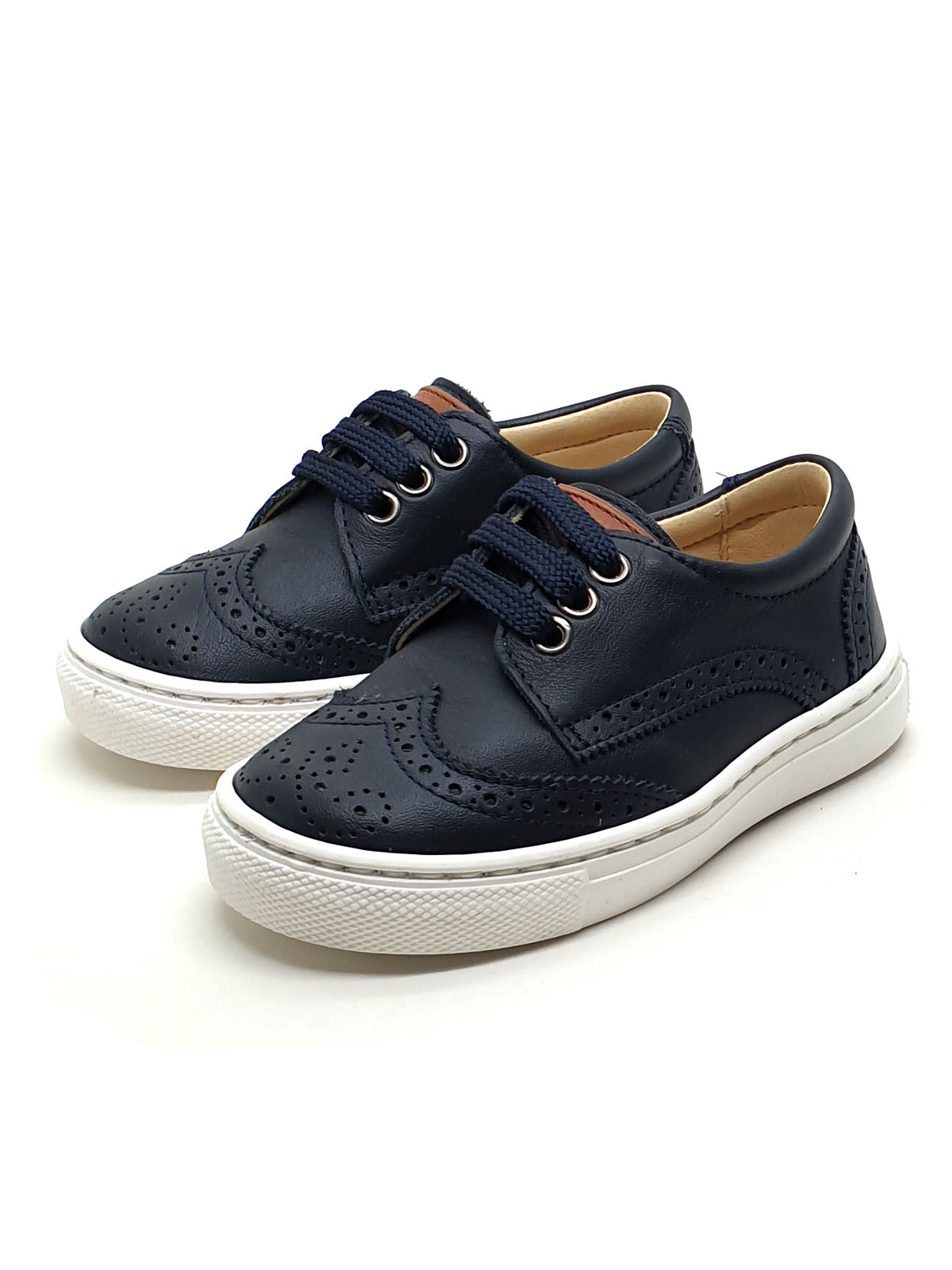 Andanines leather sneakers-navy blue