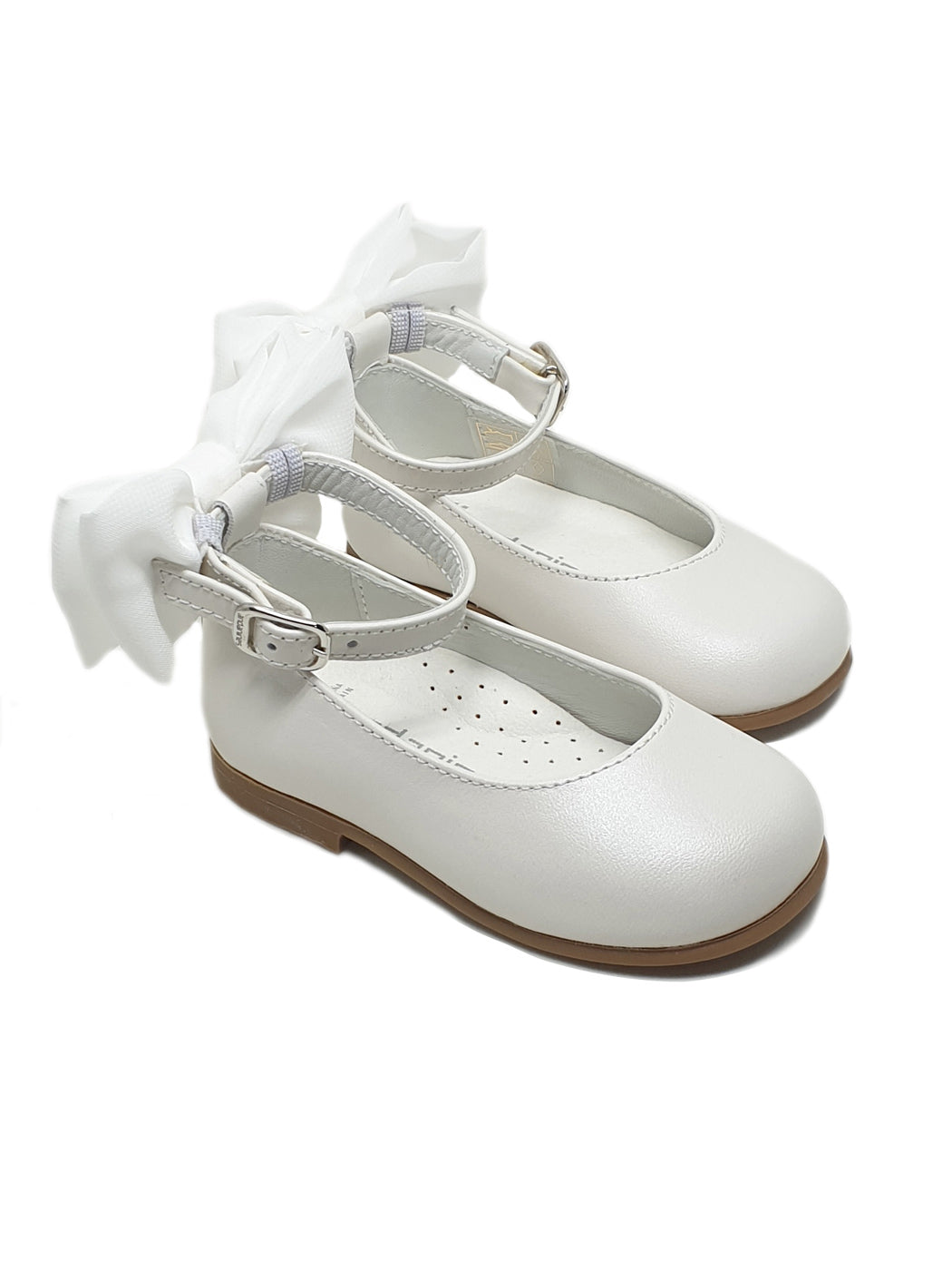 Kid's Ballerina Leather shoe with Bow-191075-15
