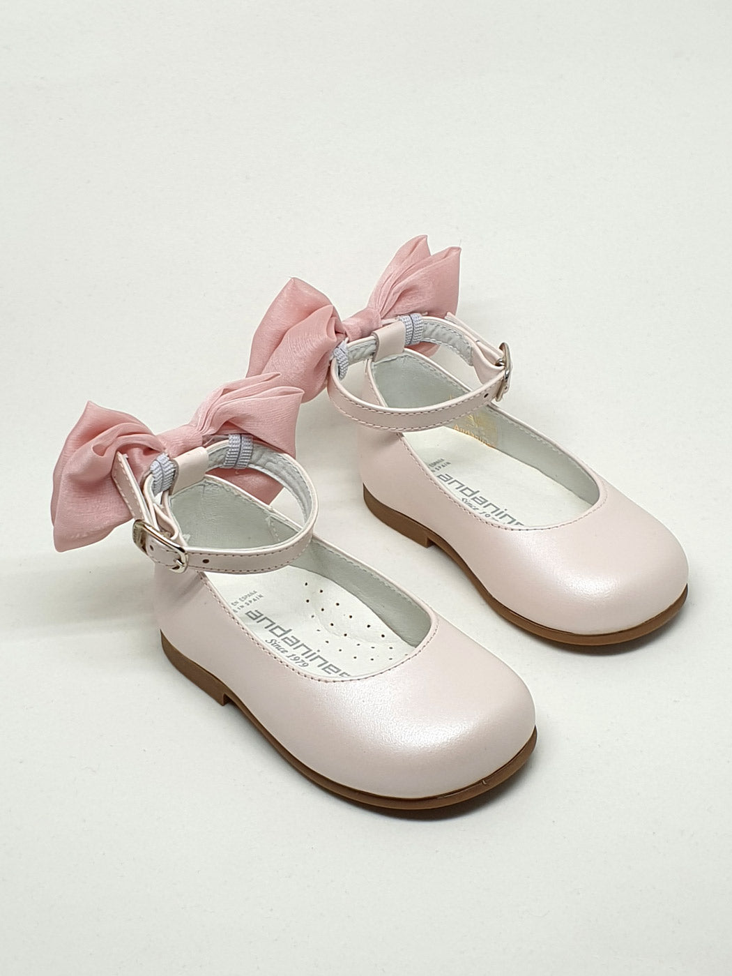 Kid's Ballerina Leather shoe with Bow-191075-16
