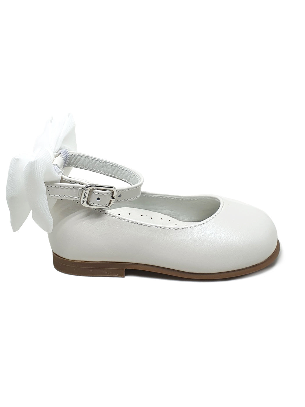 Μπαλαρίνα Δερμάτινα παπούτσια με φιόγκο-191075-5