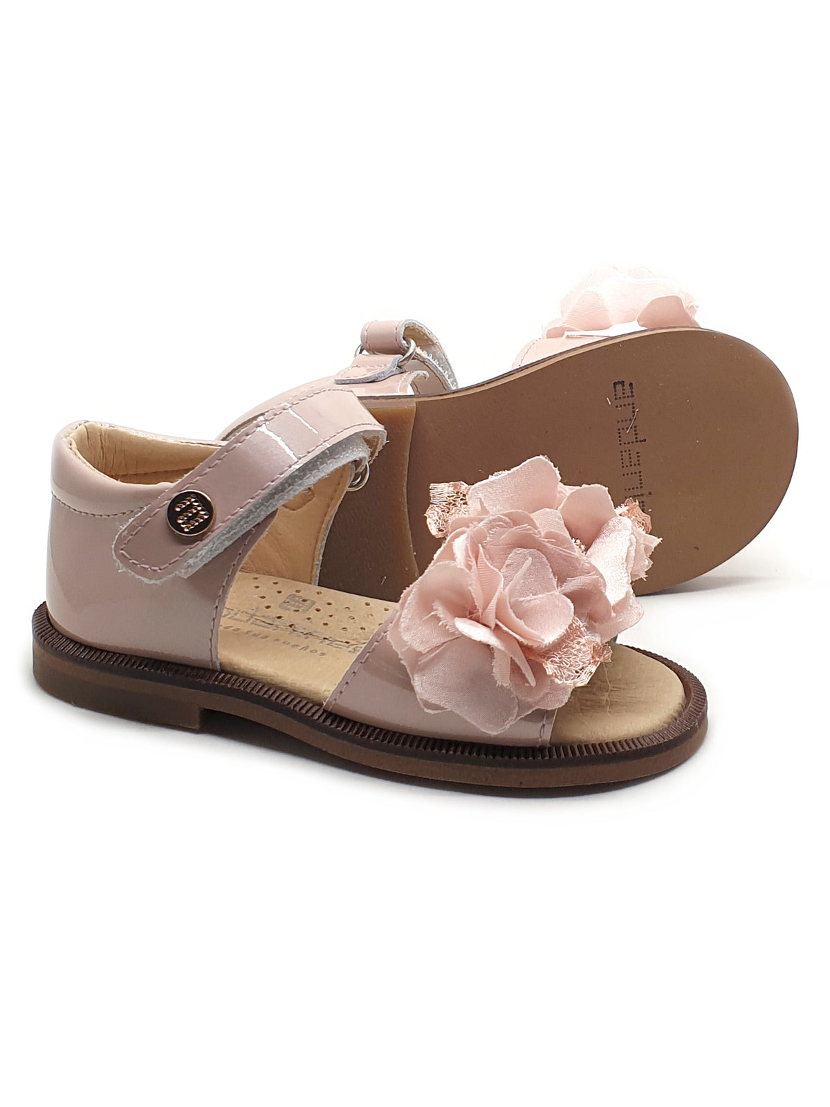 Andanines floral-appliqué leather sandals