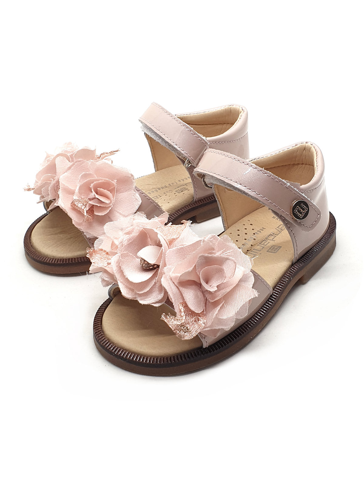Andanines floral-appliqué leather sandals