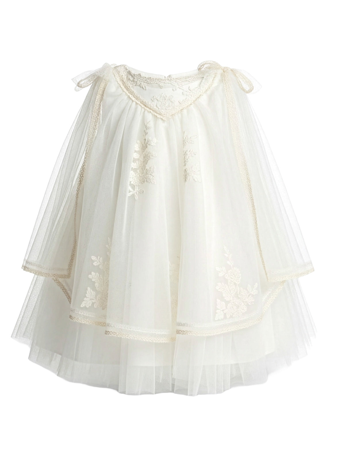 Βαπτιστικό φόρεμα με κεντημένο τούλι-ARLETTE