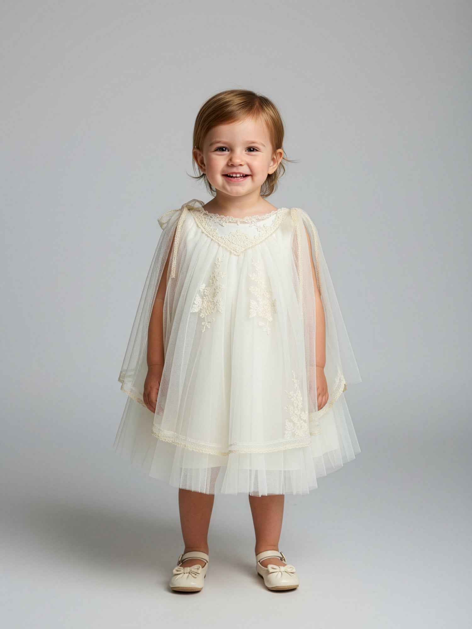 Βαπτιστικό φόρεμα με κεντημένο τούλι-ARLETTE