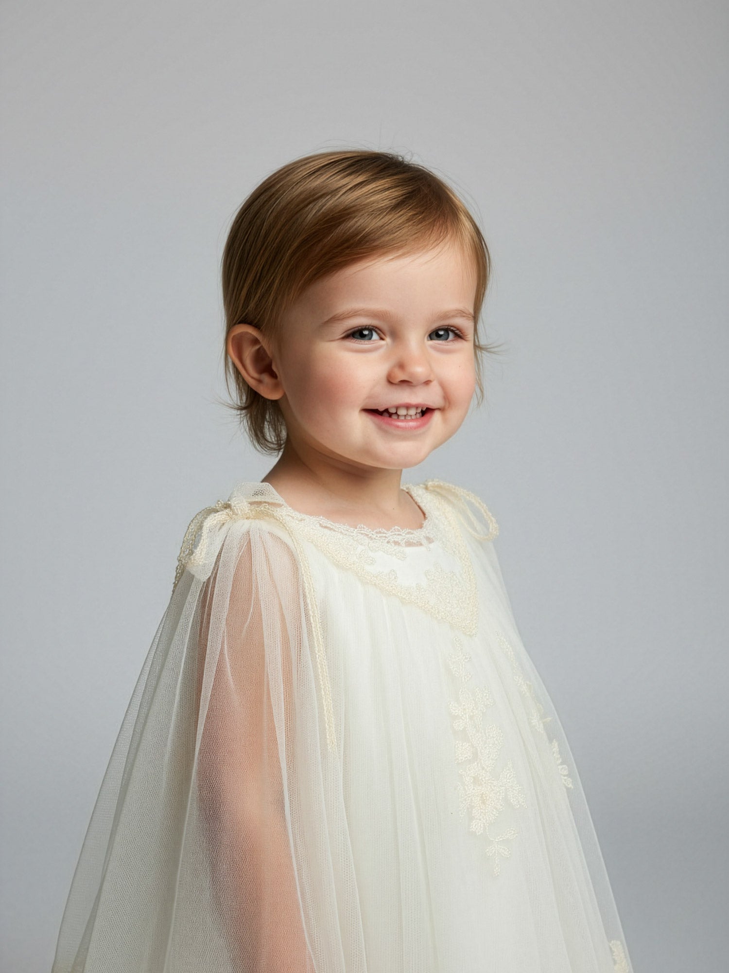 Βαπτιστικό φόρεμα με κεντημένο τούλι-ARLETTE