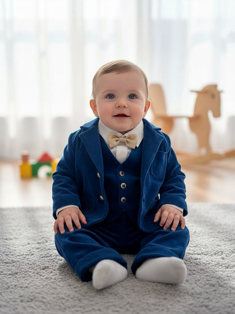 Boy's velvet cotton suit set 7 pieces - AVATAR