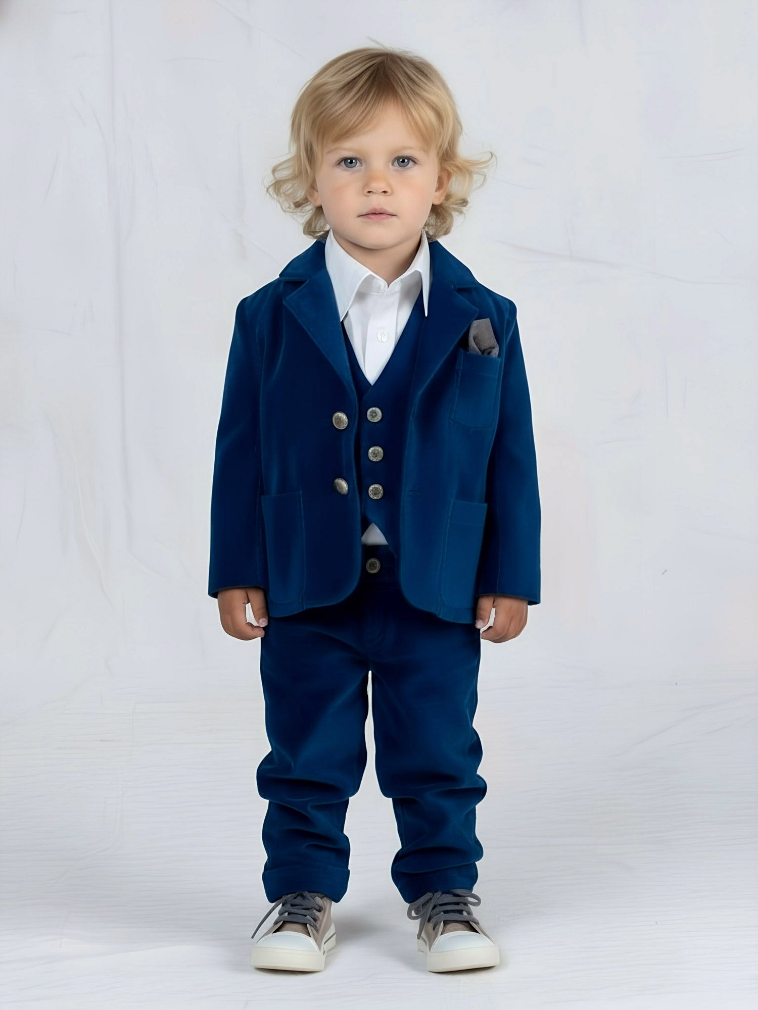 Boy's velvet cotton suit set 7 pieces - AVATAR