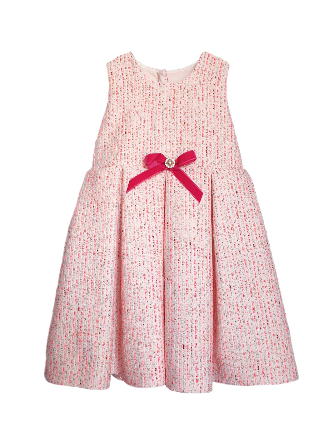 Baby A-line dress with bow - AVRIL Fuchsia