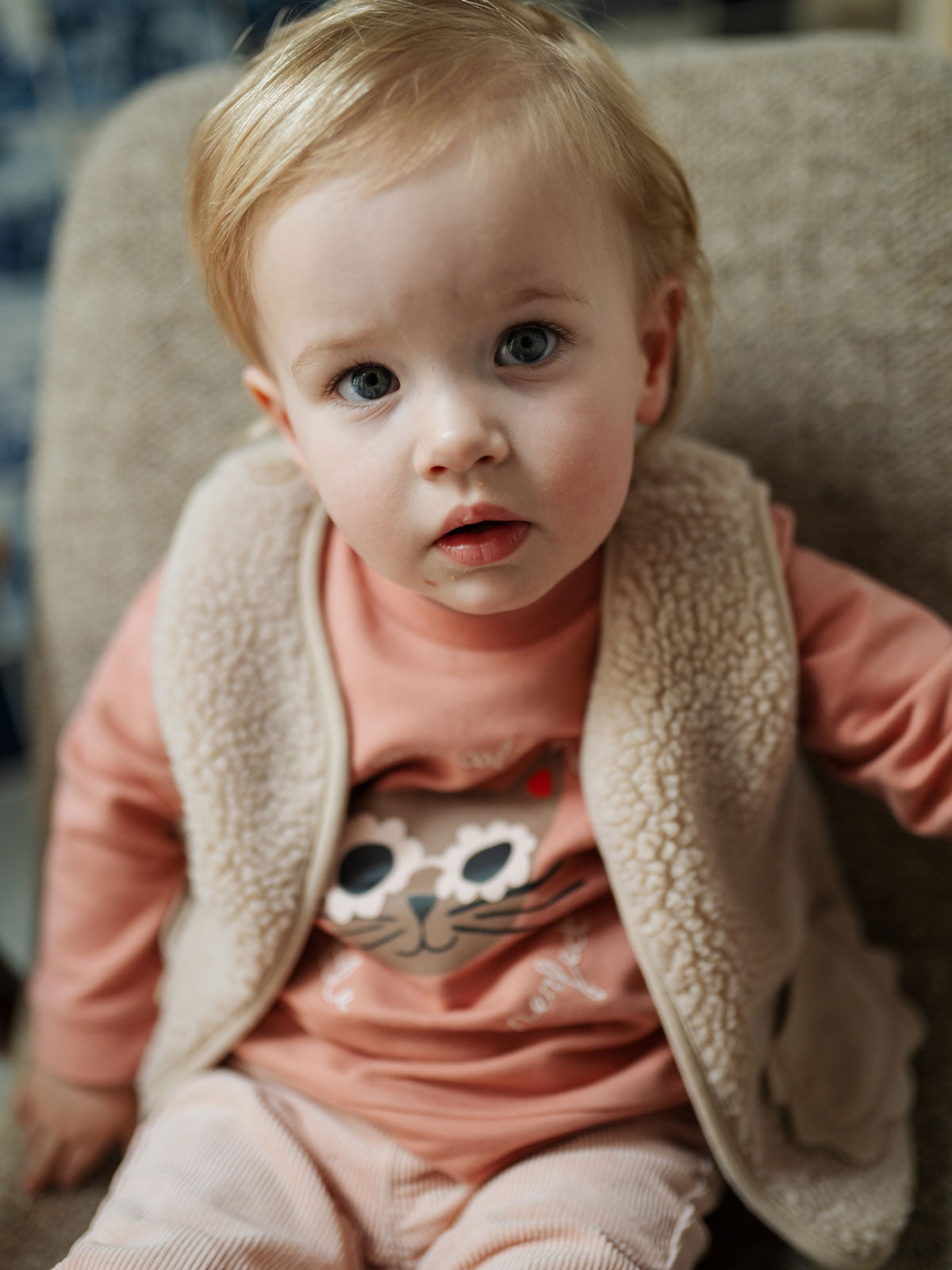 Babyface-Baby Gilet with bouclé faux fur-BBE25528430