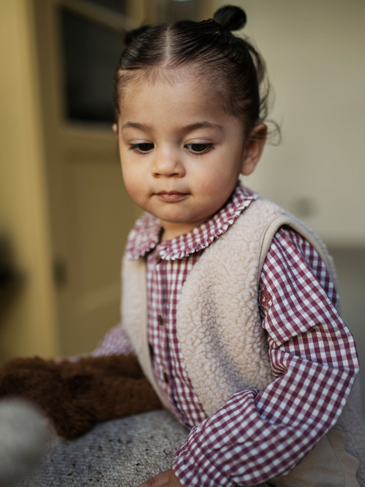 Babyface-Baby Gilet with bouclé faux fur-BBE25528430