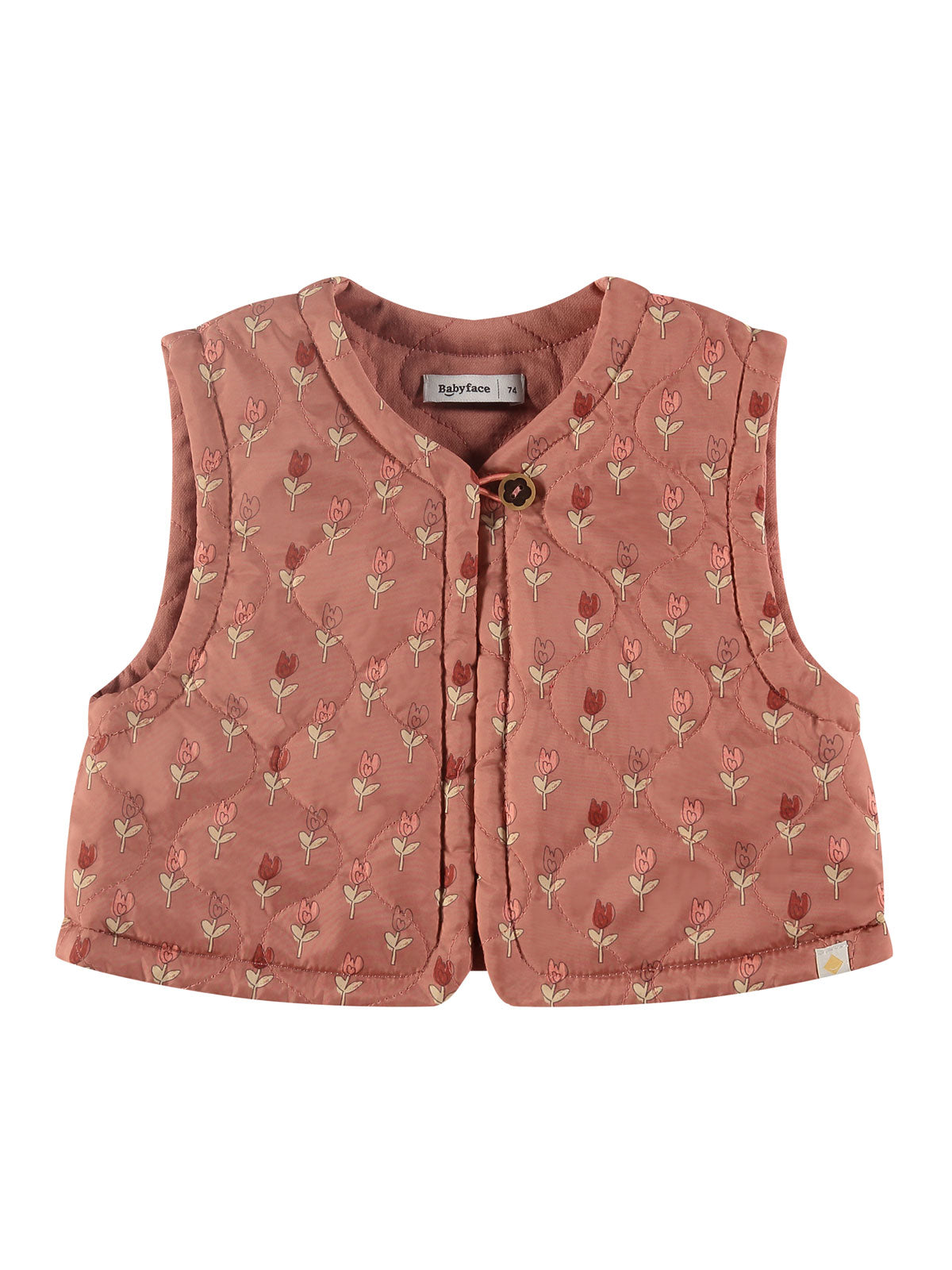 Girl's sleeveless quilted jacket-NWB24128500
