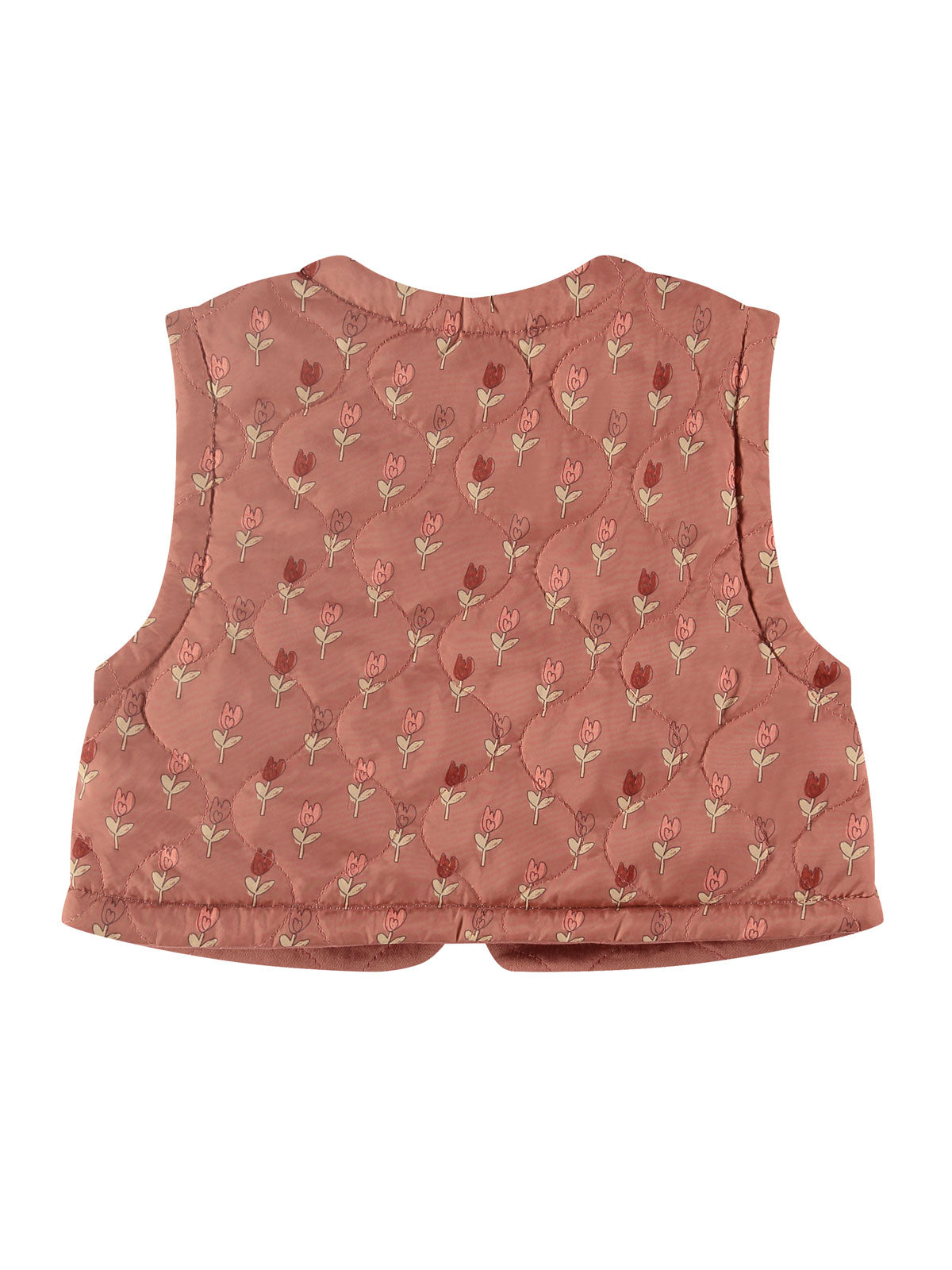 Girl's sleeveless quilted jacket-NWB24128500