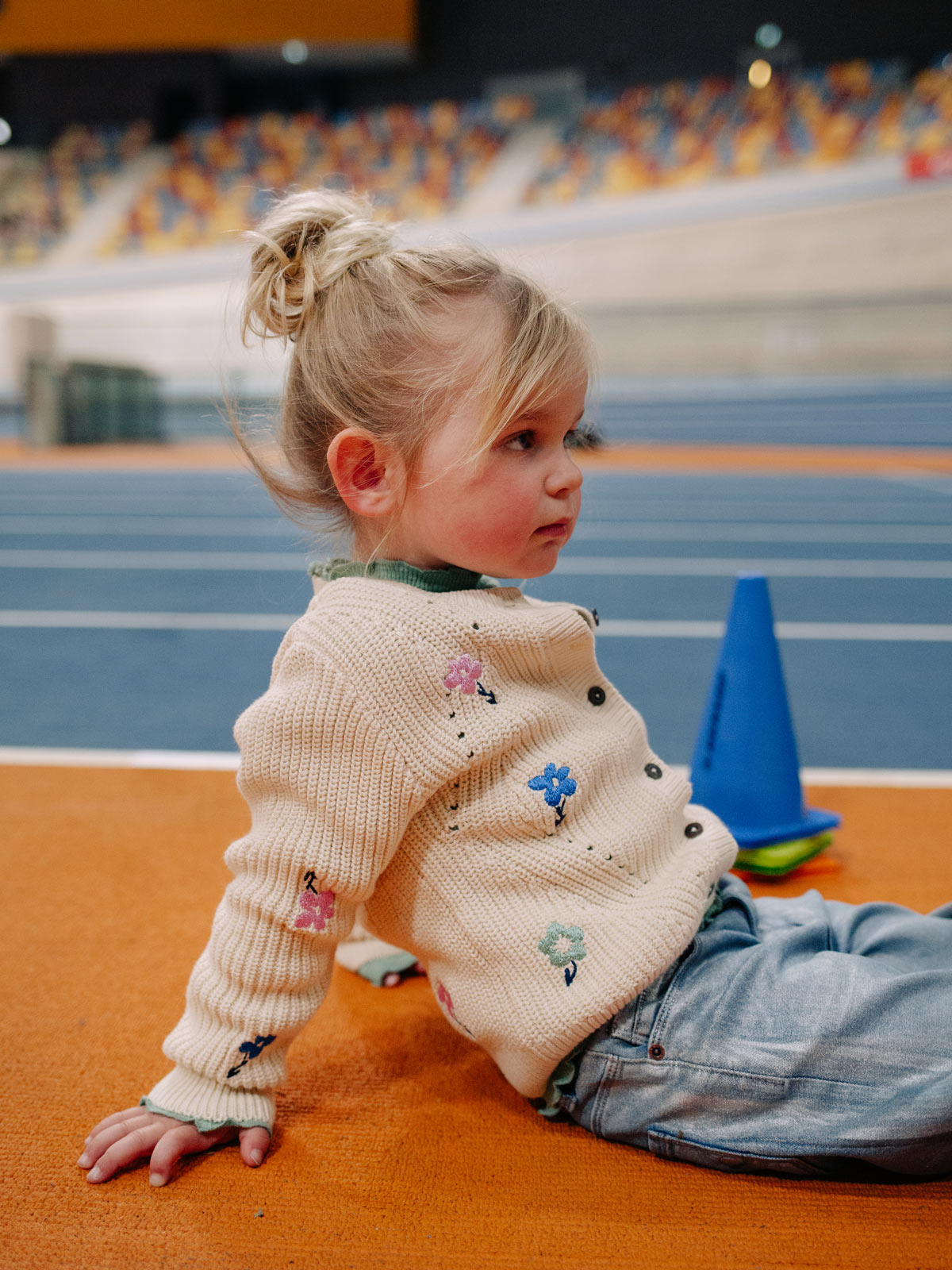 Babyface-Βαμβακερή Πλεκτή ζακέτα για κορίτσια με κέντημα