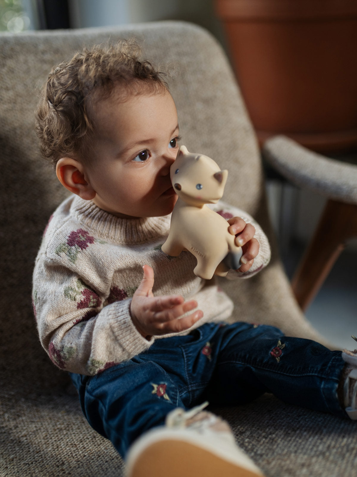 Babyface-Βρεφικό τζίν παντελόνι με κέντημα