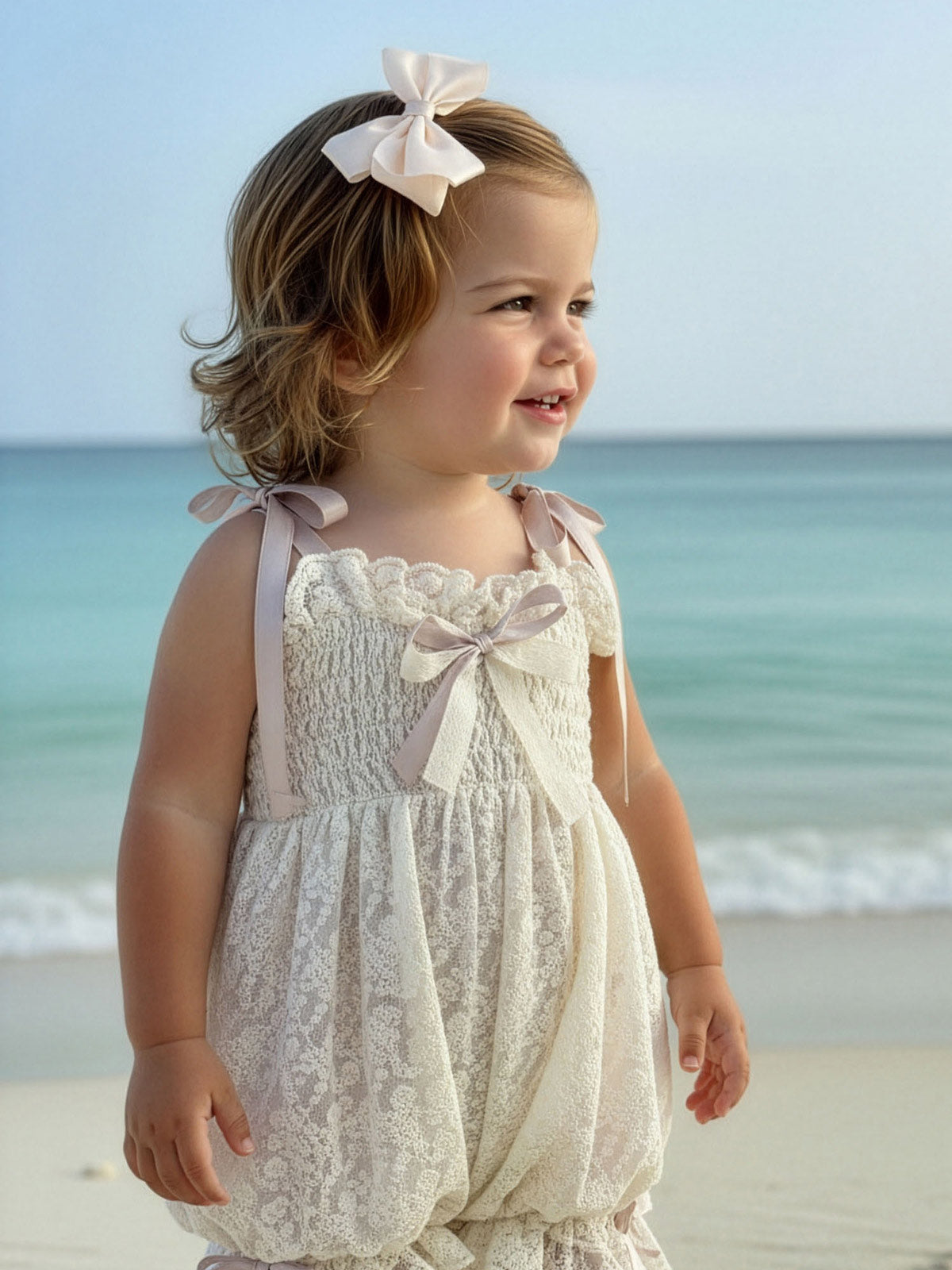 Baby Girl's lace overall-BIBA