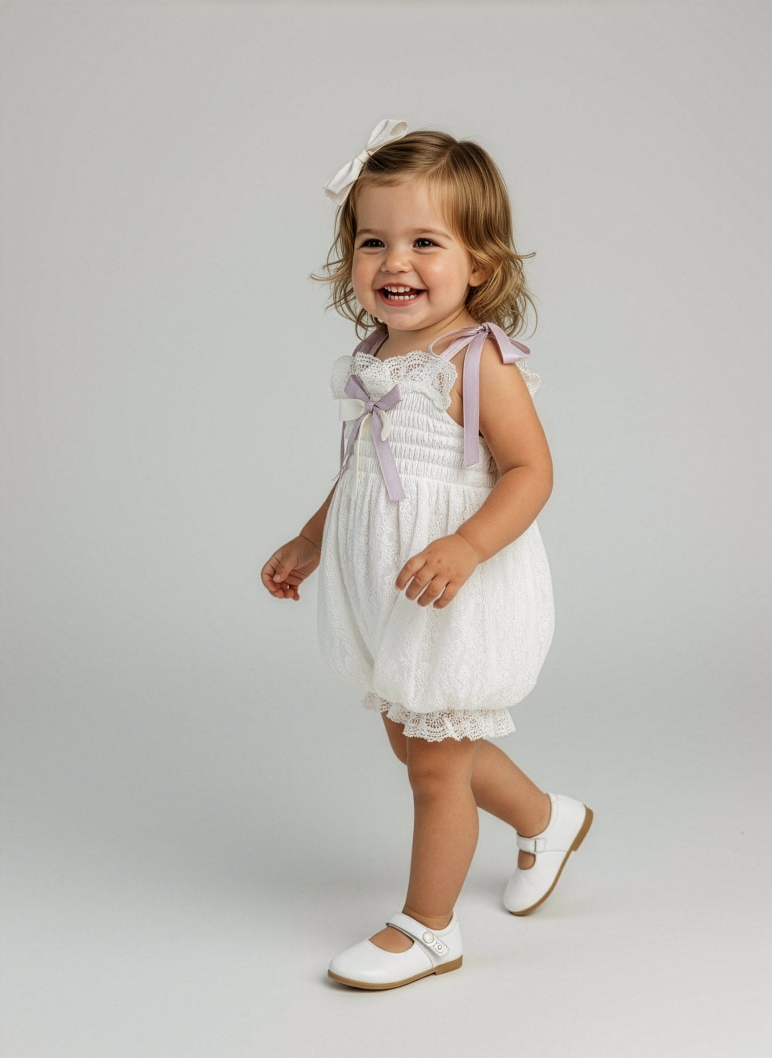 Baby Girl's lace overall-BIBA