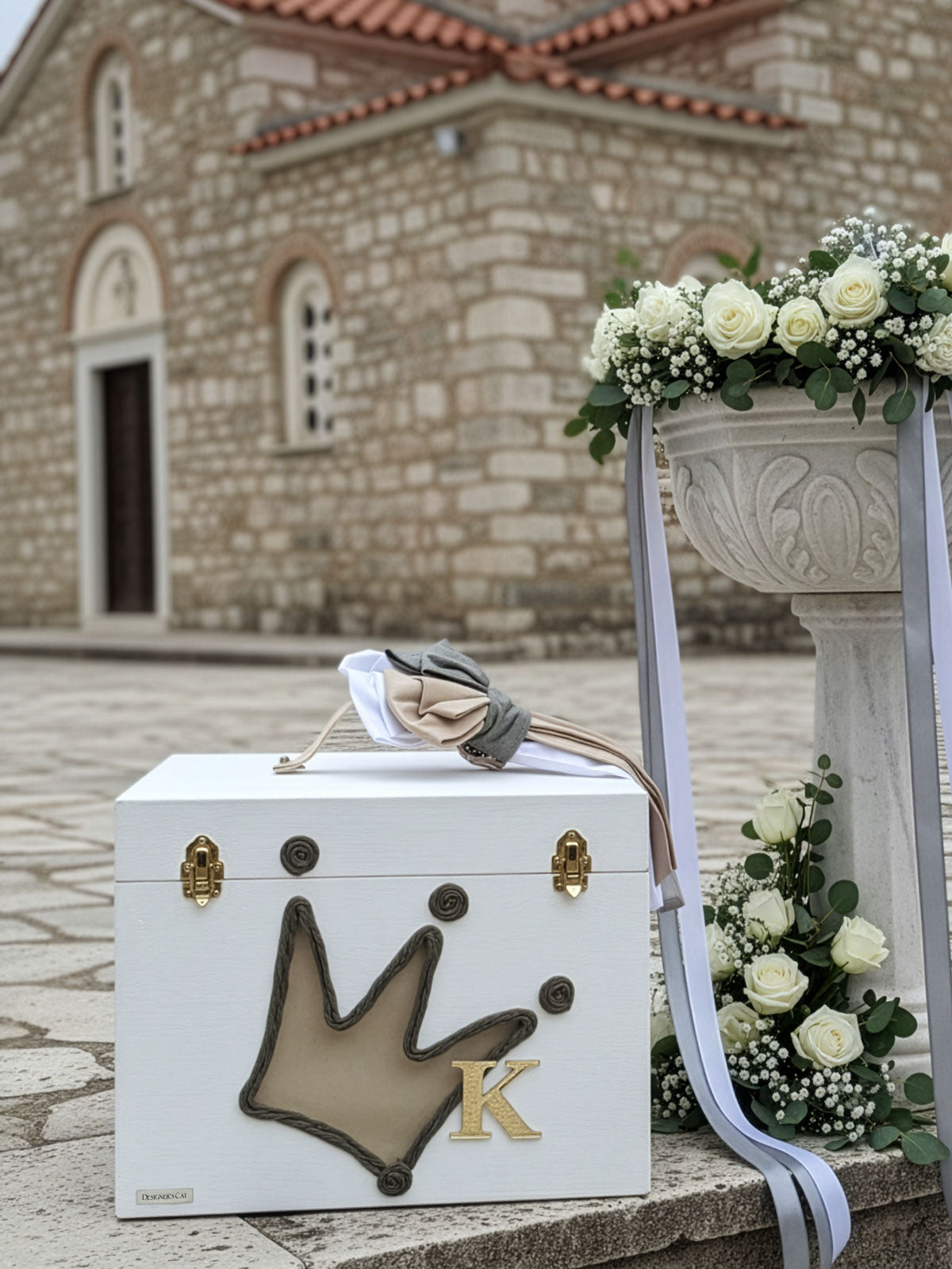 Baptism birch wood box for boy- SOLON