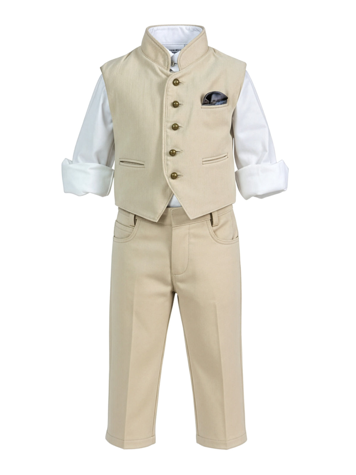 Boy's Corduroy suit set 5 pieces - BRAXTON Beige