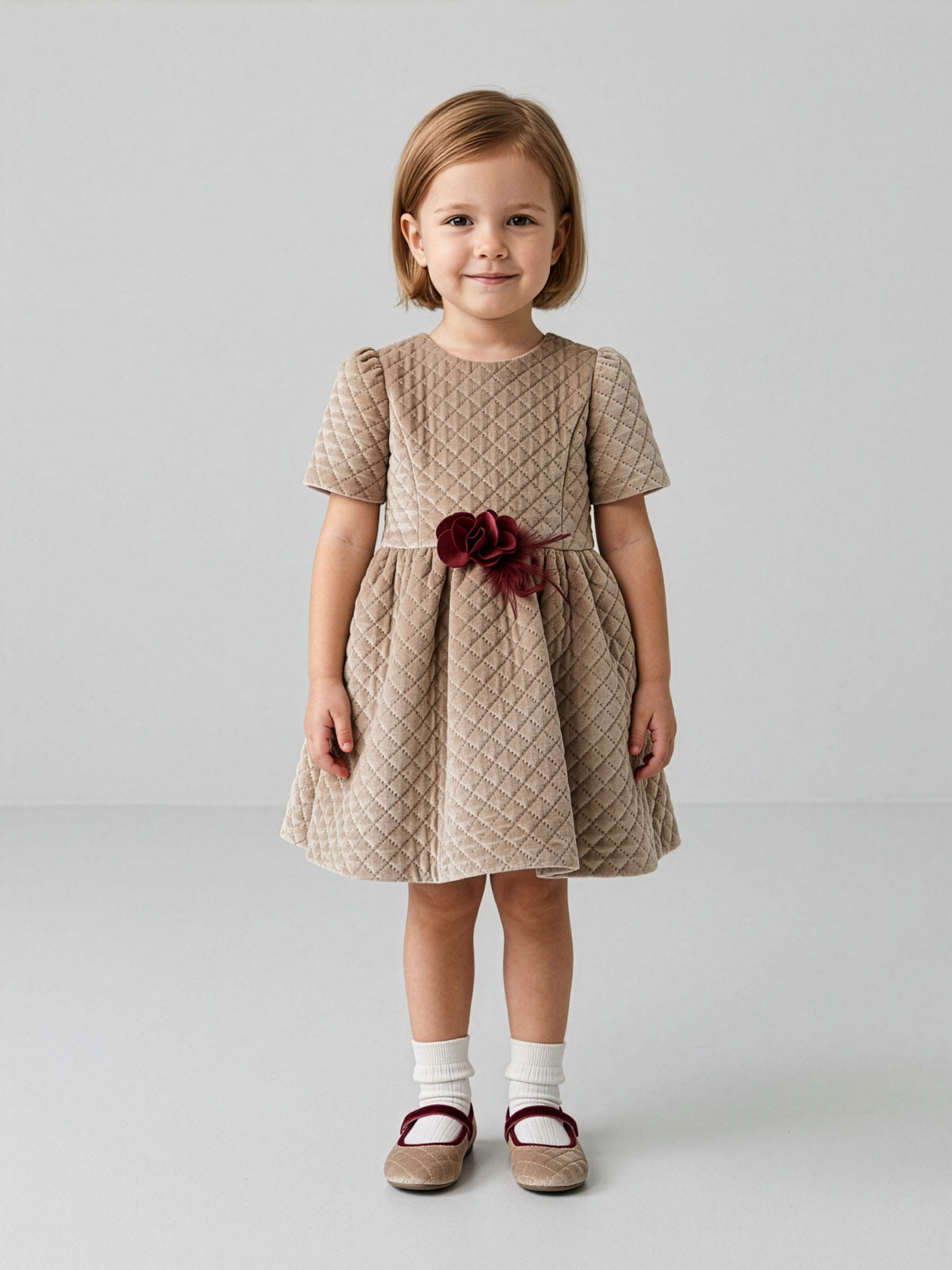 Designer's Cat Girls Quilted Velour Clos-Line Dress – CARRETE