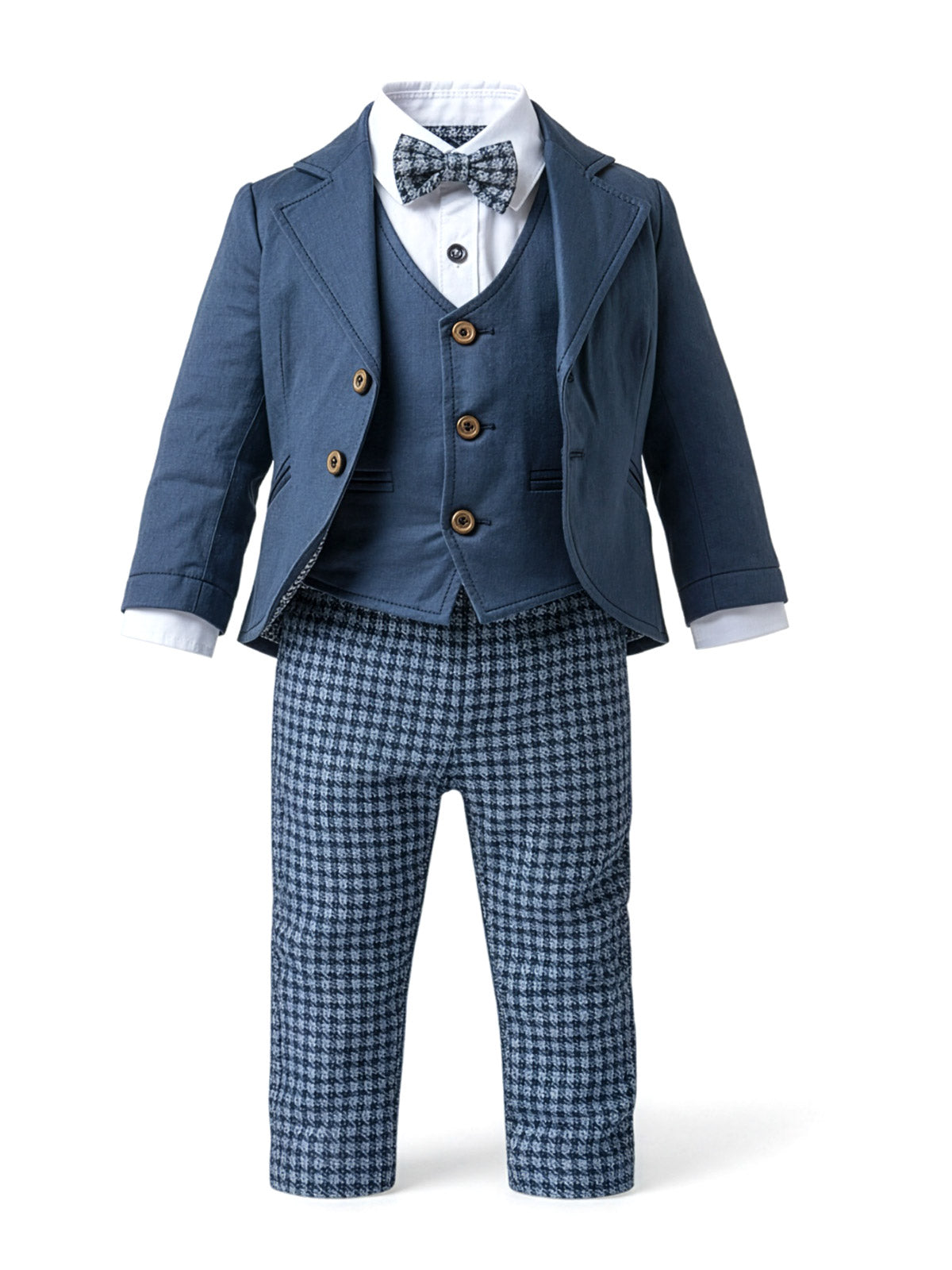 Baptism Outfit for boy set 6pcs - CASTOR Blue