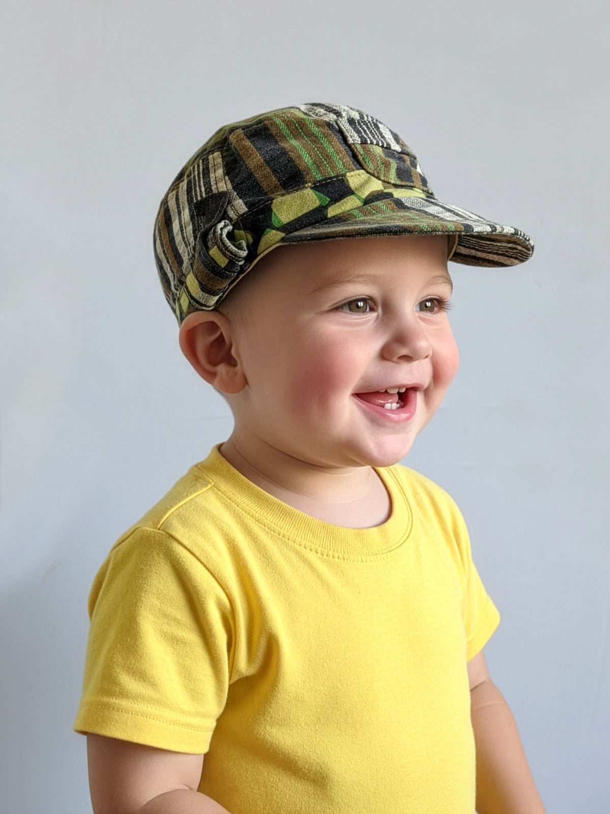 Catimini checkered jockey hat for little one-C590202