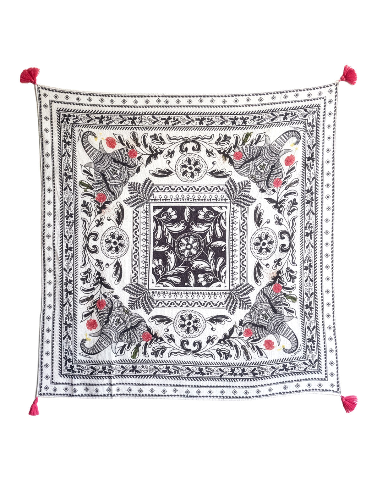 Catimini - Παιδικό τυπωμένο φουλάρι με φούντες