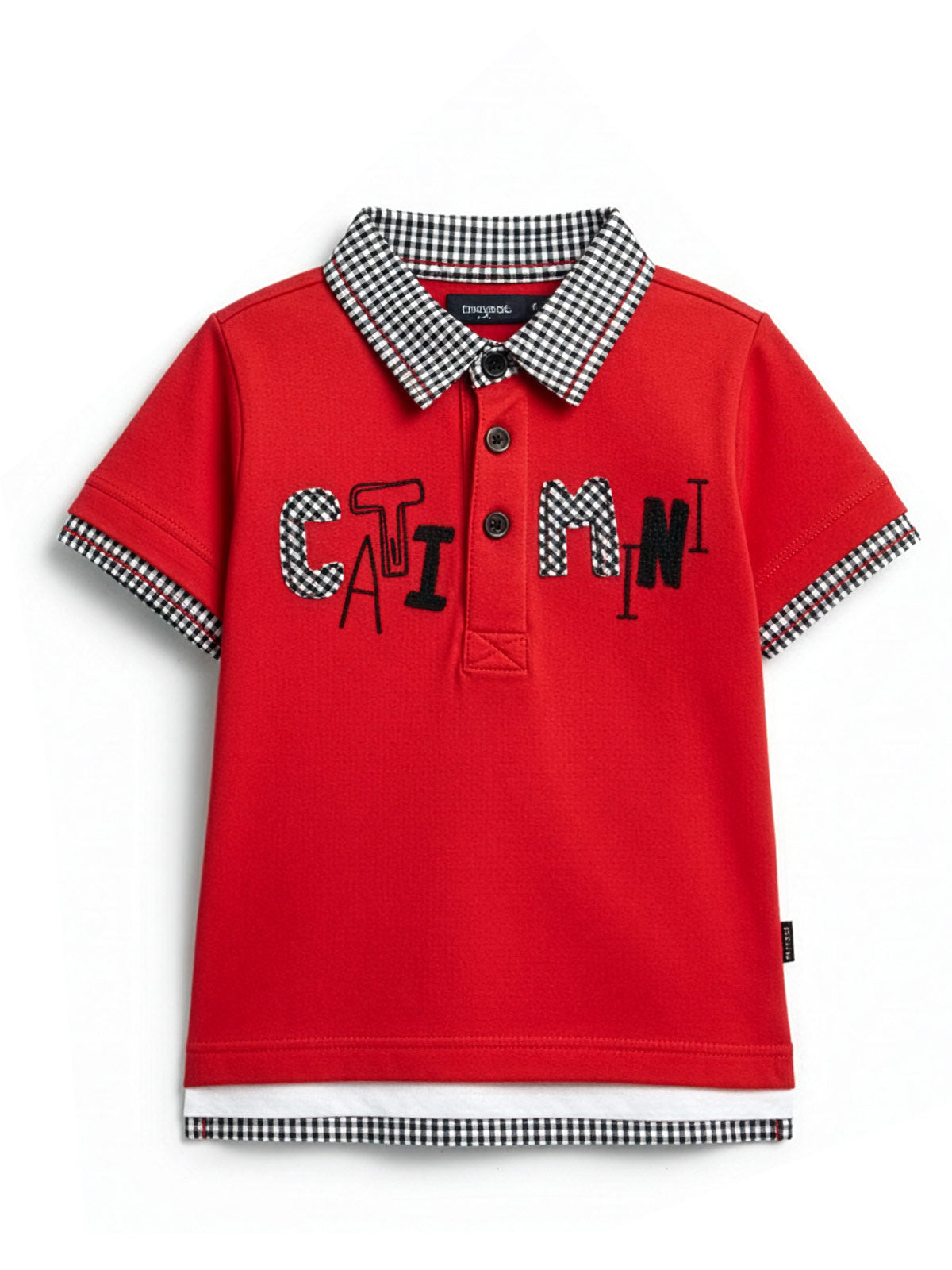 Catimini βρεφικό μπλουζάκι polo με απλικε σχέδιο-C111062