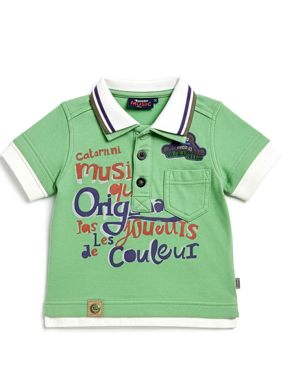 Catimini βρεφικό μπλουζάκι polo με τύπωμα-C311422