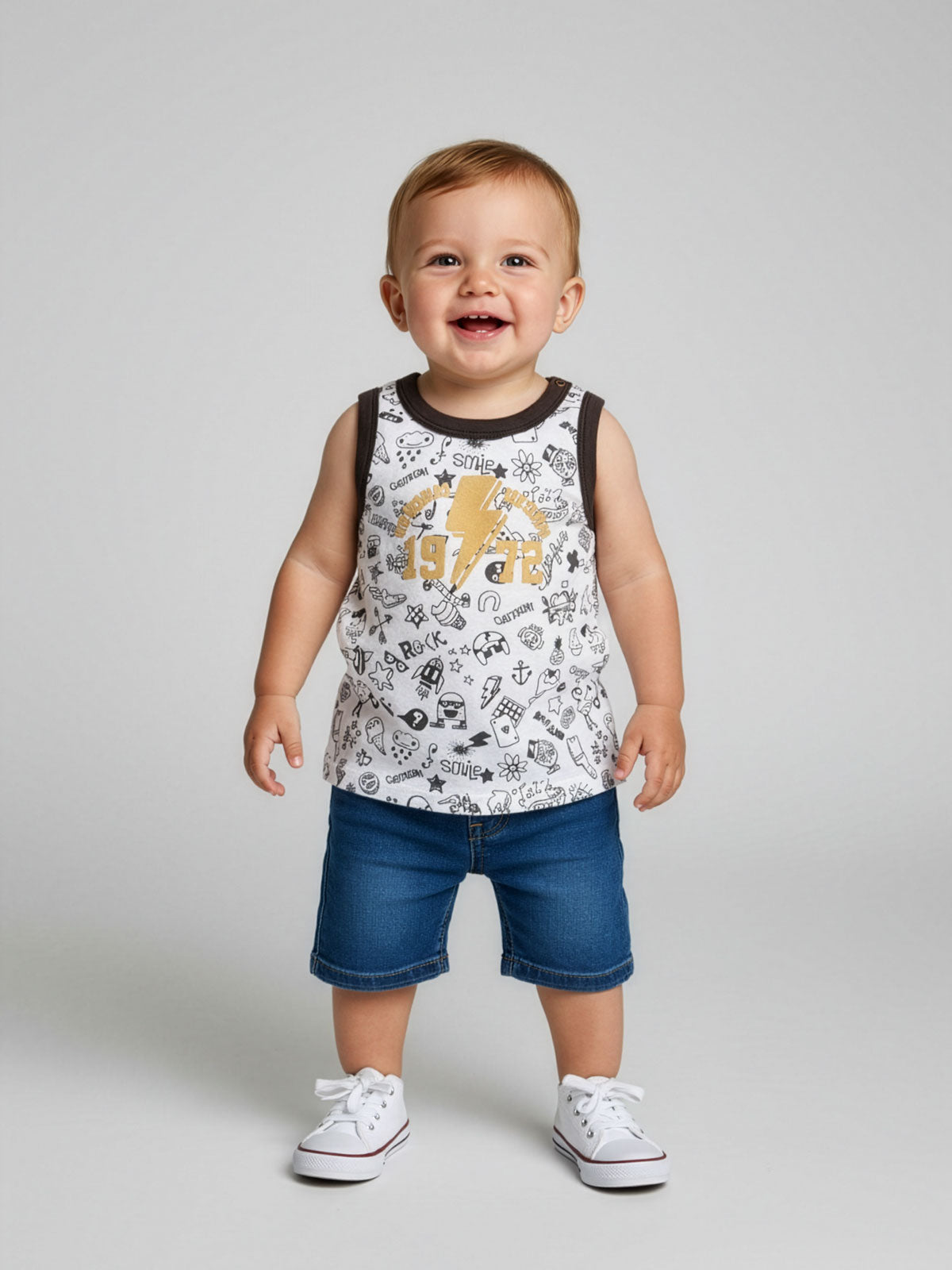 Catimini Baby printed sleeveless top - CF10122