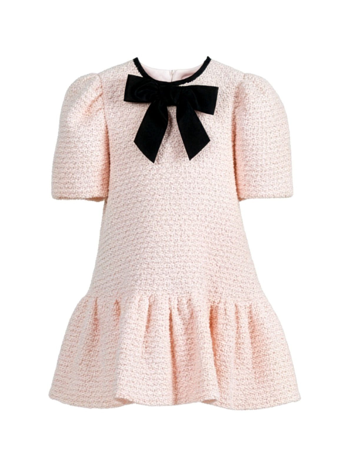 Girls' jacquard dress with ruffles - CHELSY