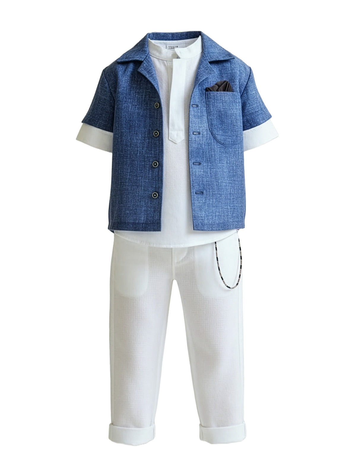 Βαπτιστικό Λινό σύνολο για αγοράκι 6 τεμ.- COMO