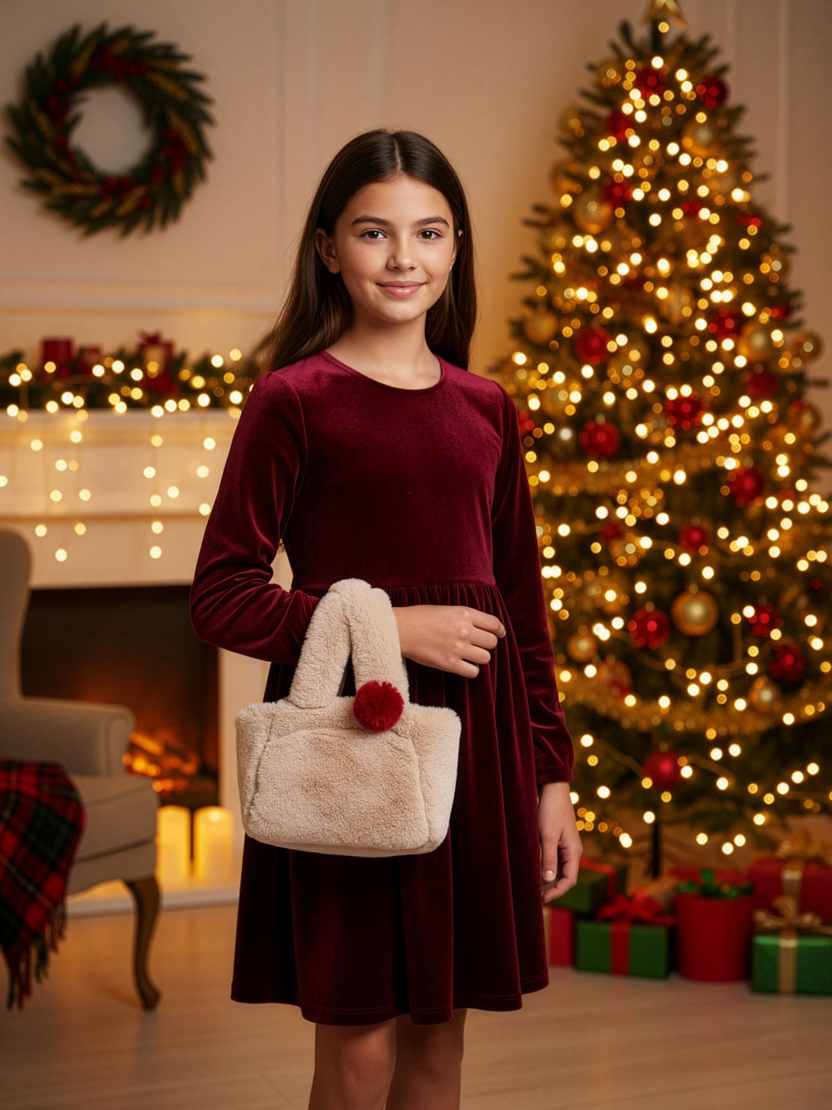 Γούνινο Τσαντάκι χειρός-Faux Fur -FANCY