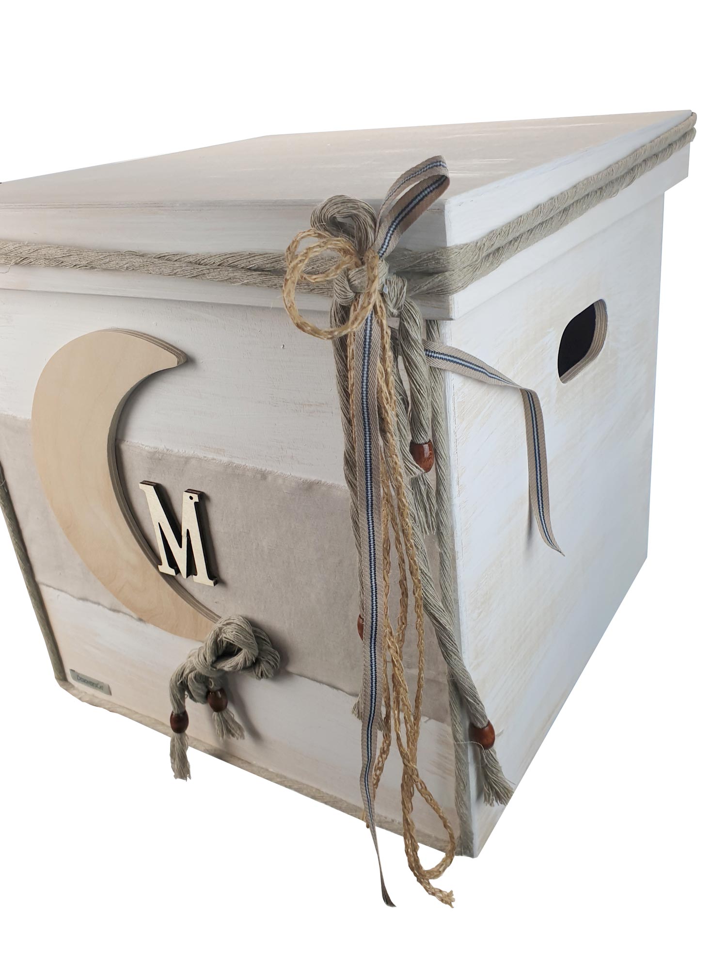 Cube wooden baptismal box - ARMEL