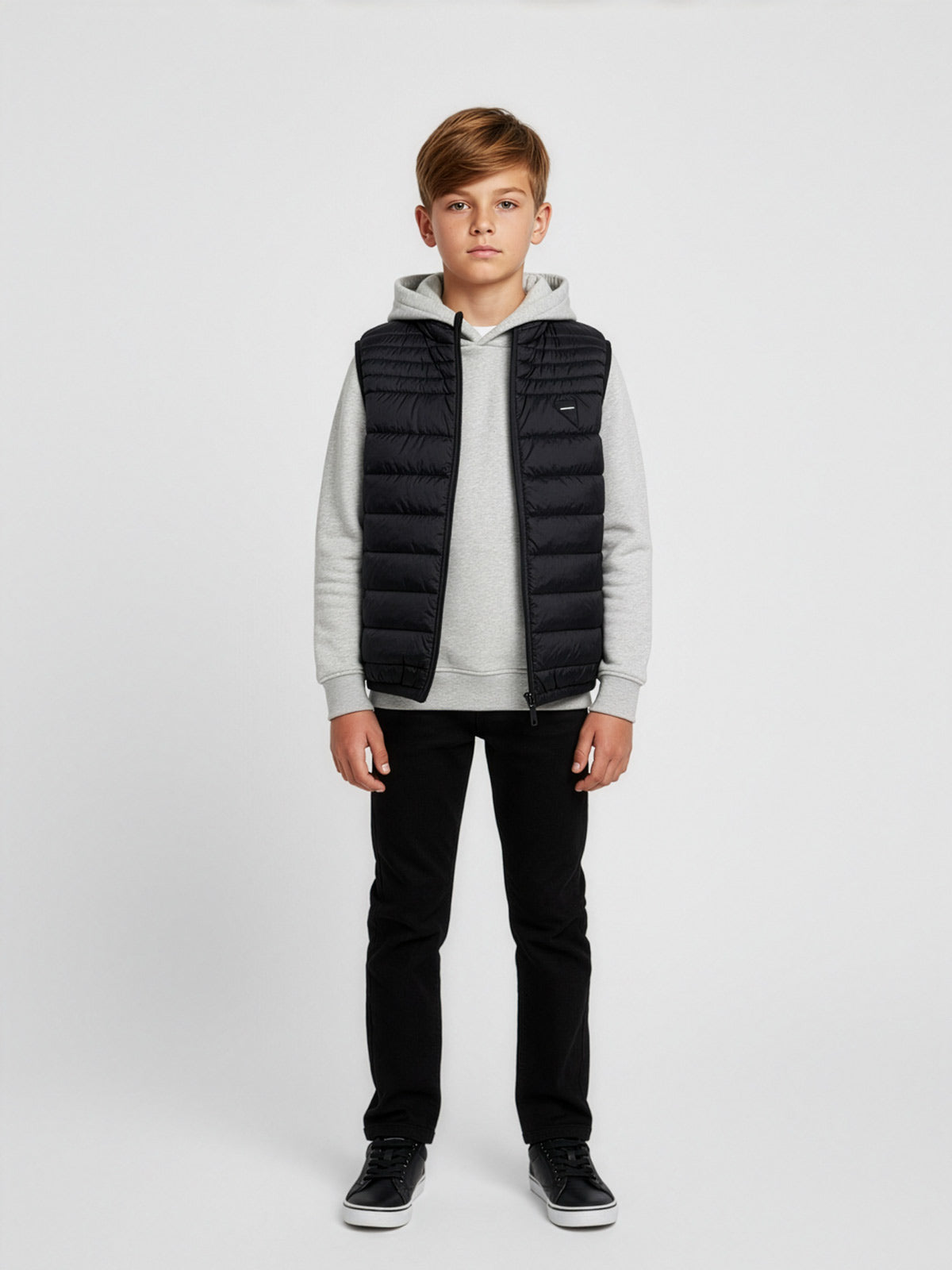 ANTONY MORATO Black sleeveless jacket for boy
