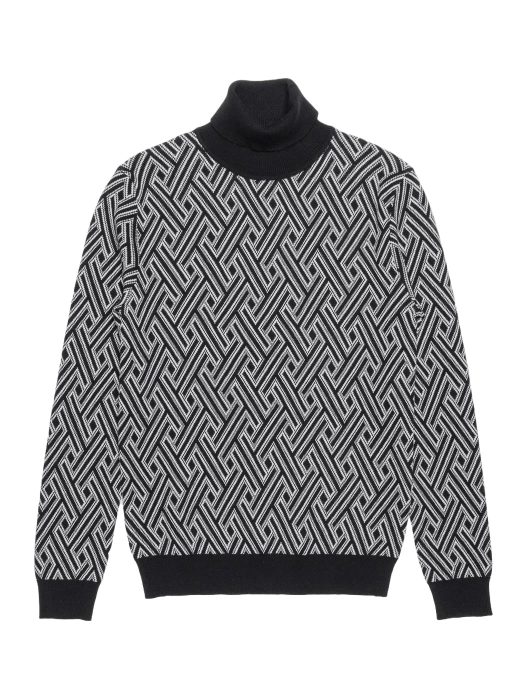 ANTONY MORATO Black knitted sweater turtleneck for boy-MKSW1252