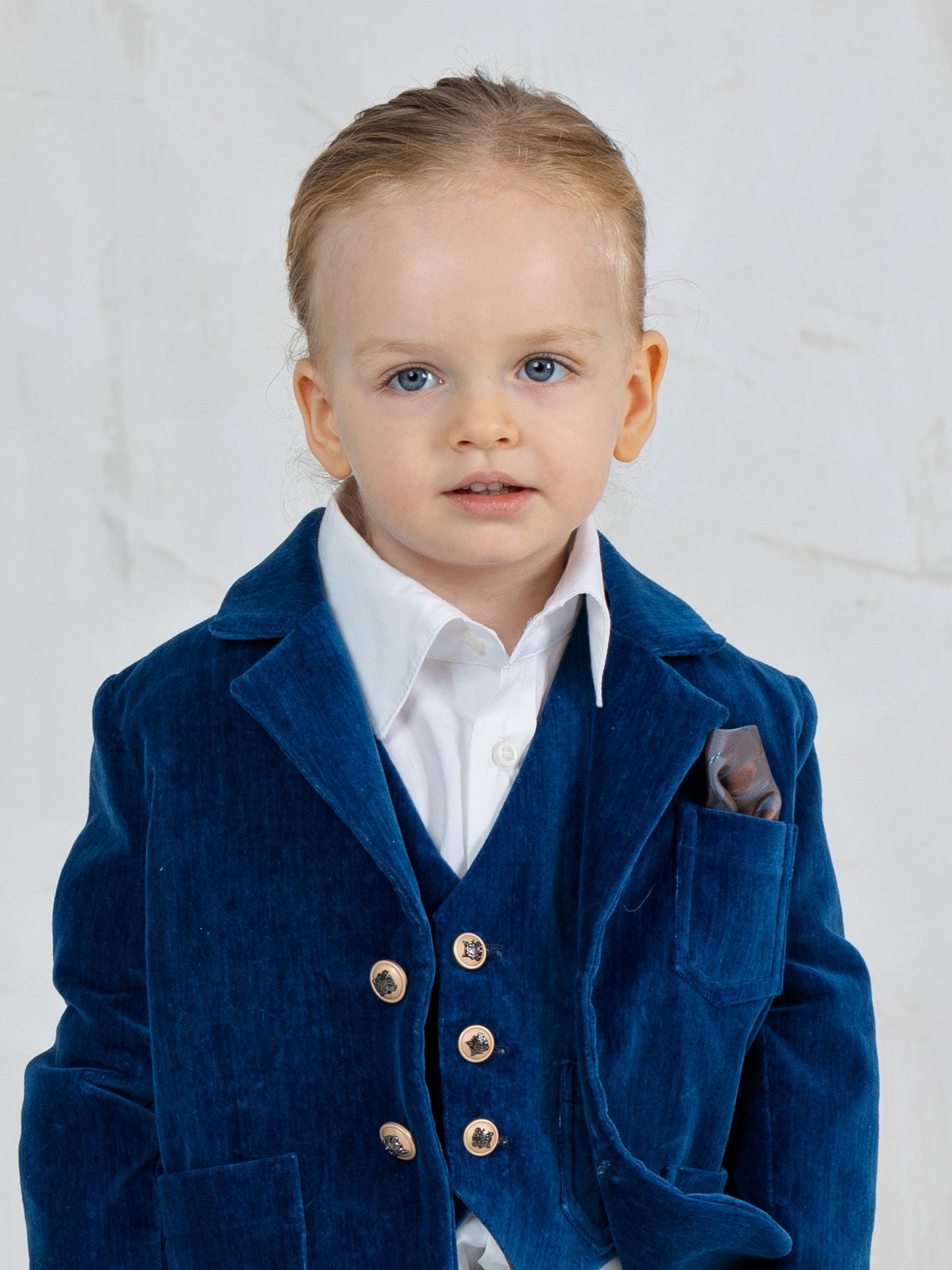 Boy's velvet cotton suit set 7 pieces - AVATAR