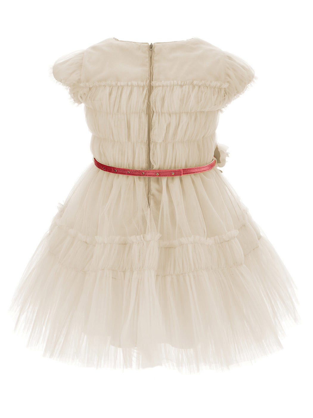 MONNALISA Παιδικό Μπέζ φόρεμα από τούλι-19B900