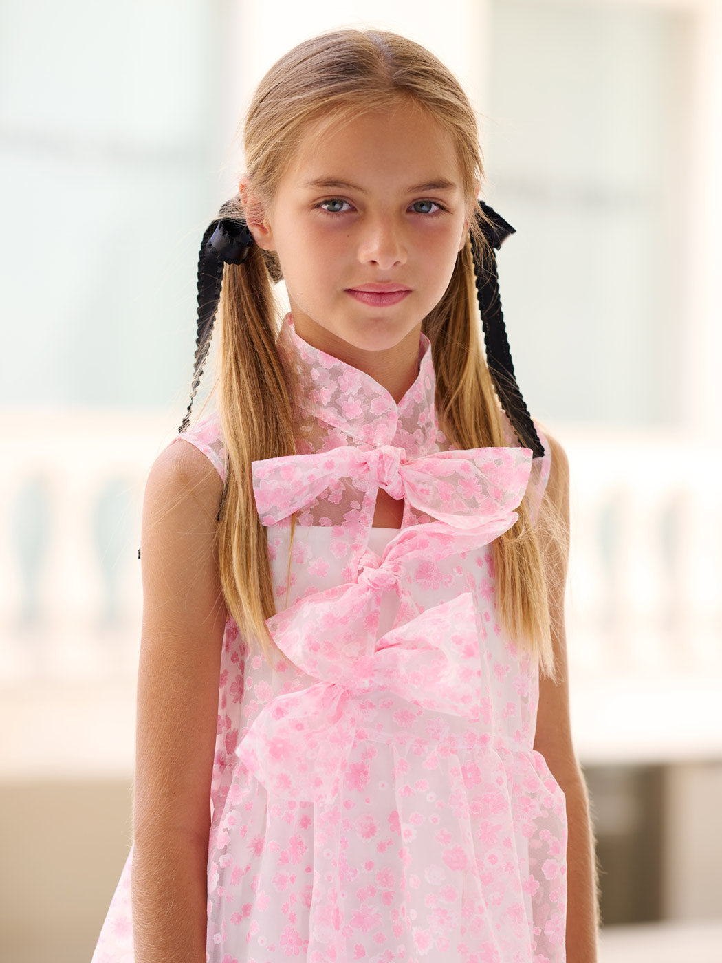 Κοριτσίστικο φόρεμα Οργάντζα με τύπωμα - ELISE
