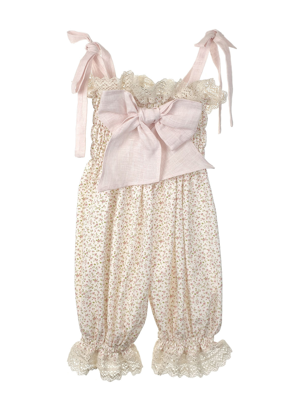 Baby Girl's floral cotton overall - MARLENA