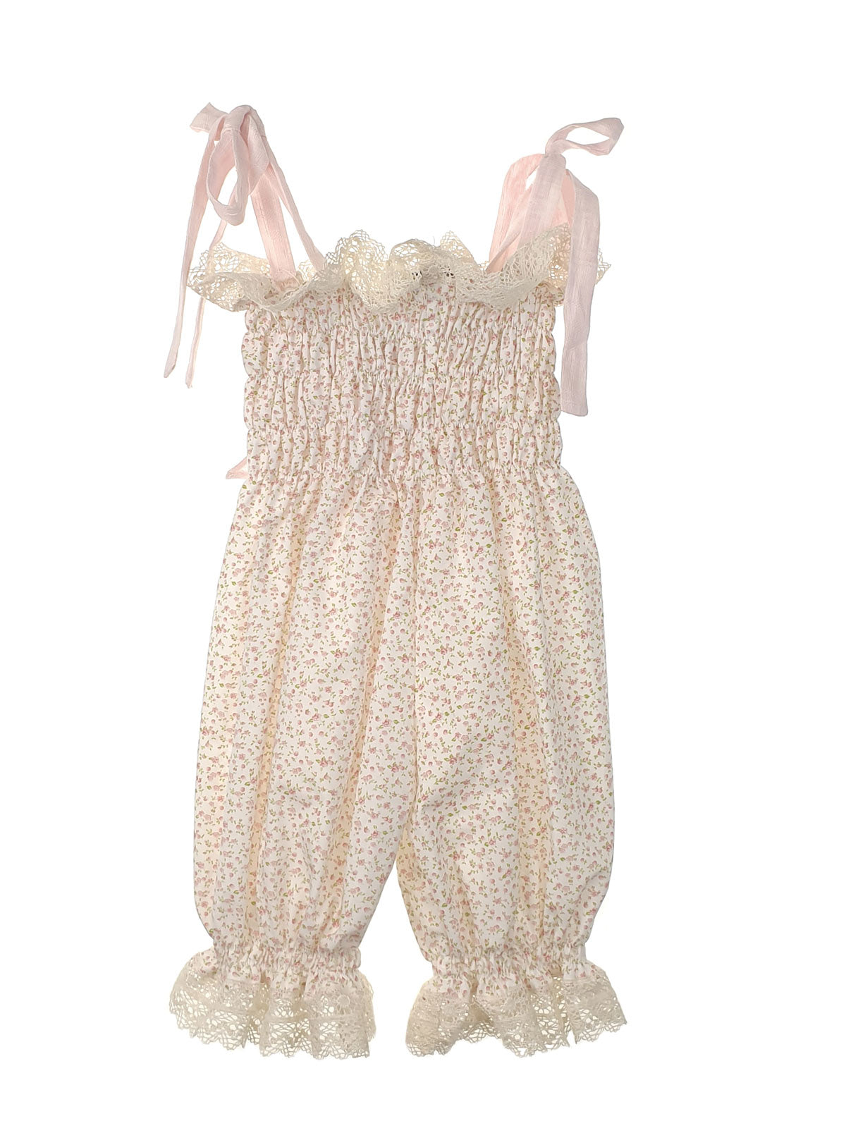 Baby Girl's floral cotton overall - MARLENA