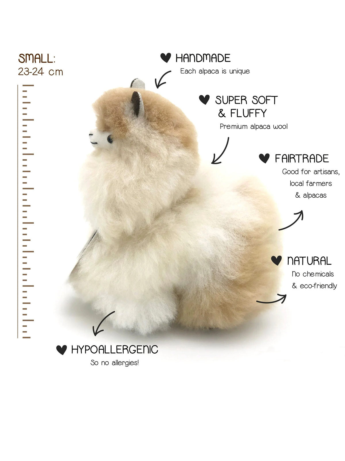 Inkari Alpaca soft toy-Naturals-SAHARA-Small 23cm