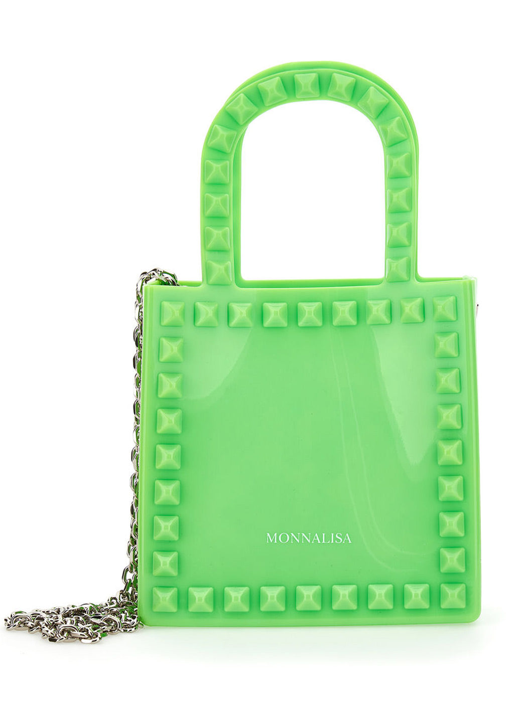MONNALISA green pvc handbag for girl-17A009