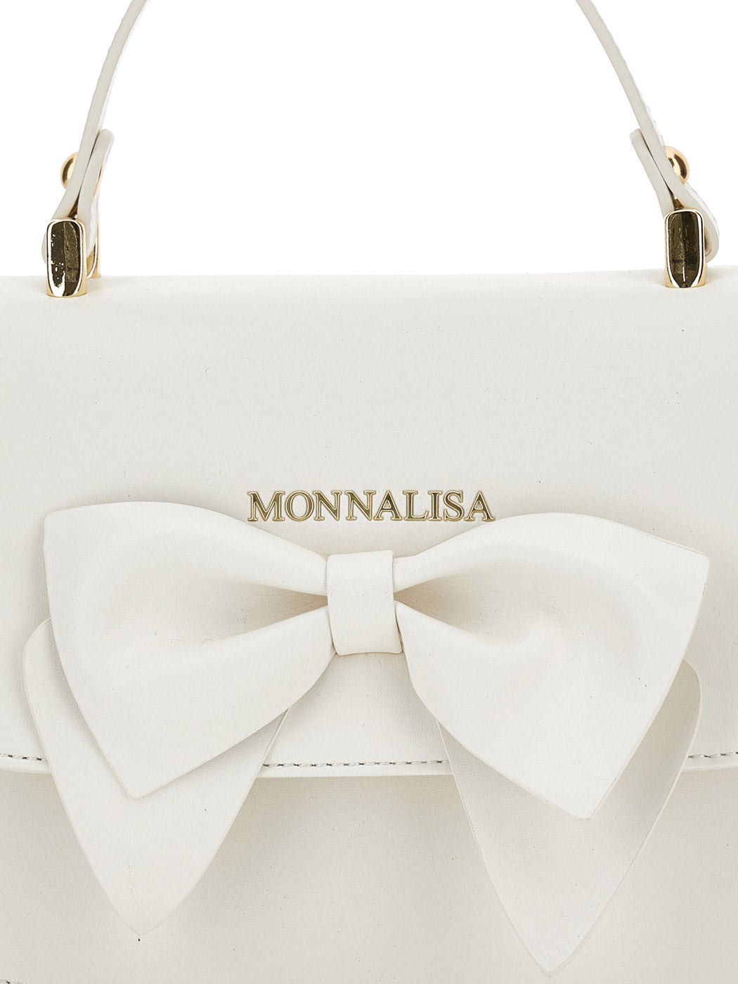 MONNALISA Cream regenerated leather bag for girl-17B001