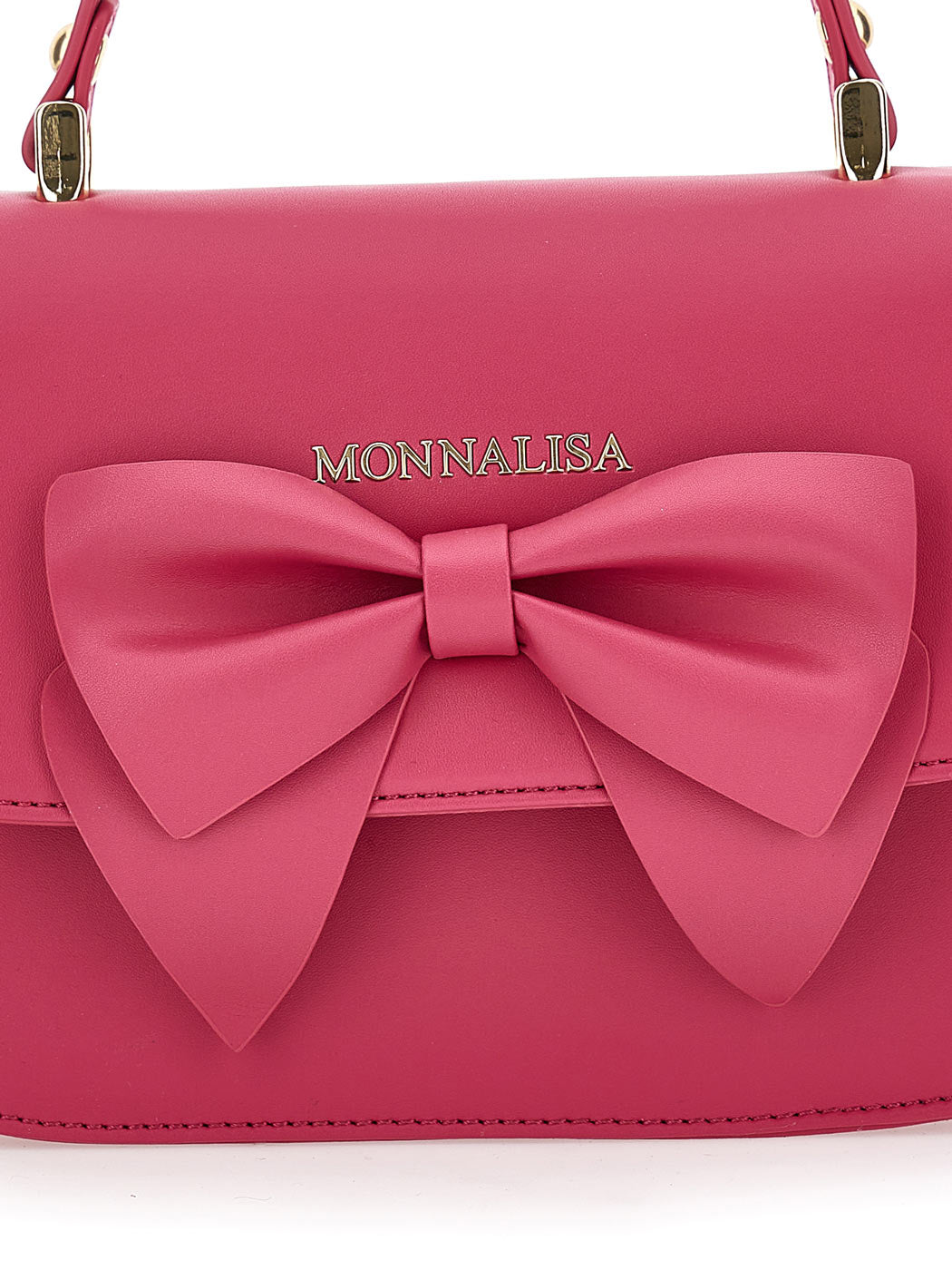 MONNALISA Fuchsia regenerated leather bag for girl-17B001