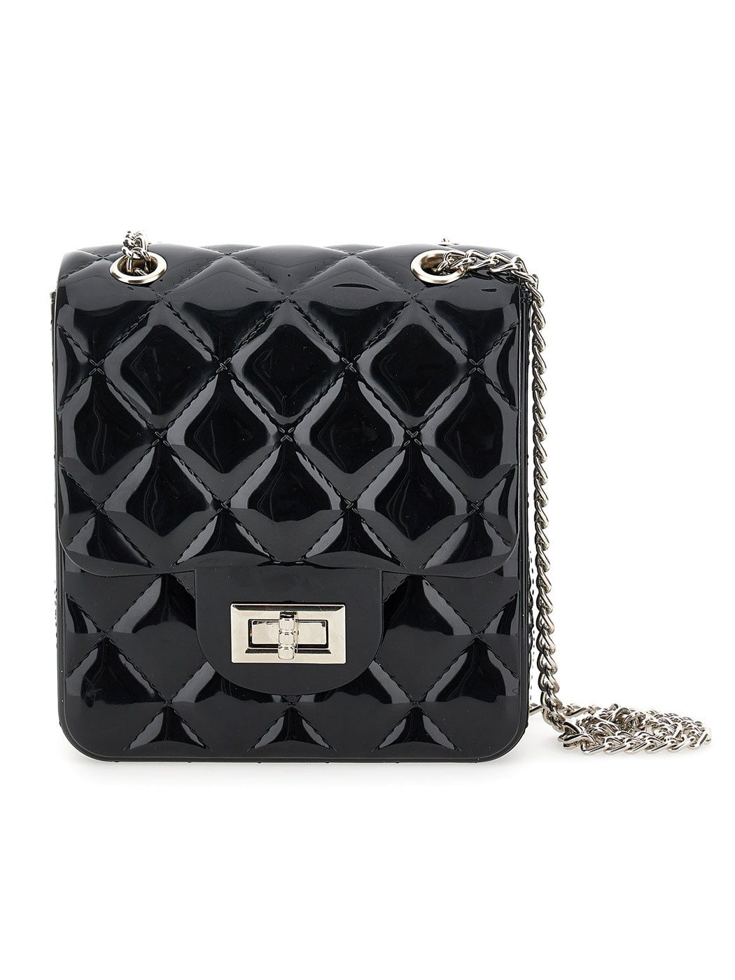 MONNALISA Black classic quilted handbag for girl-17B008