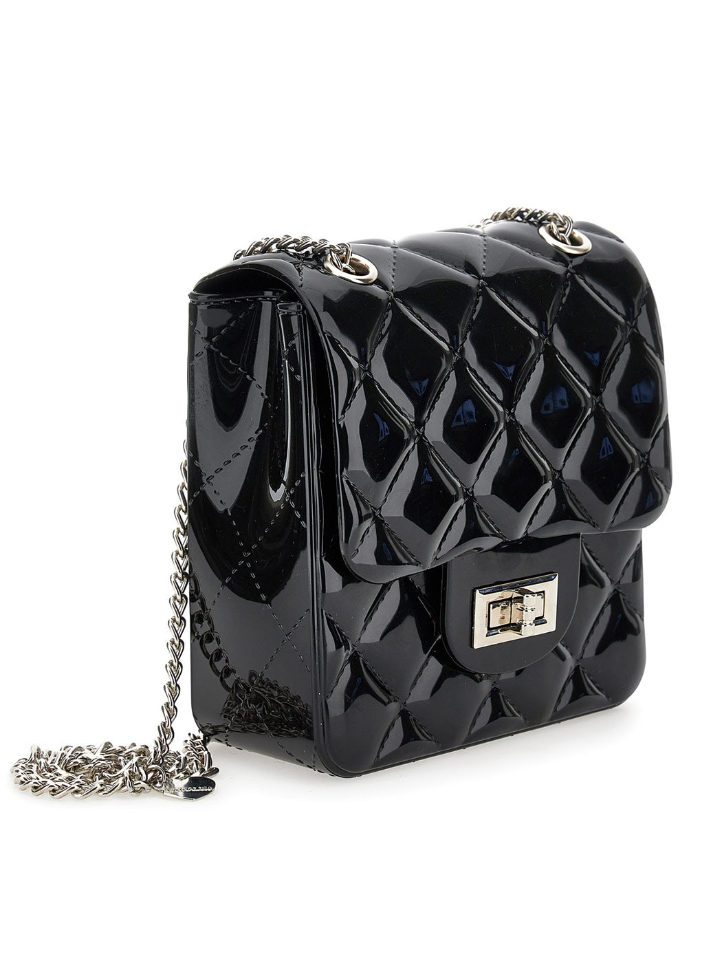 MONNALISA Black classic quilted handbag for girl-17B008