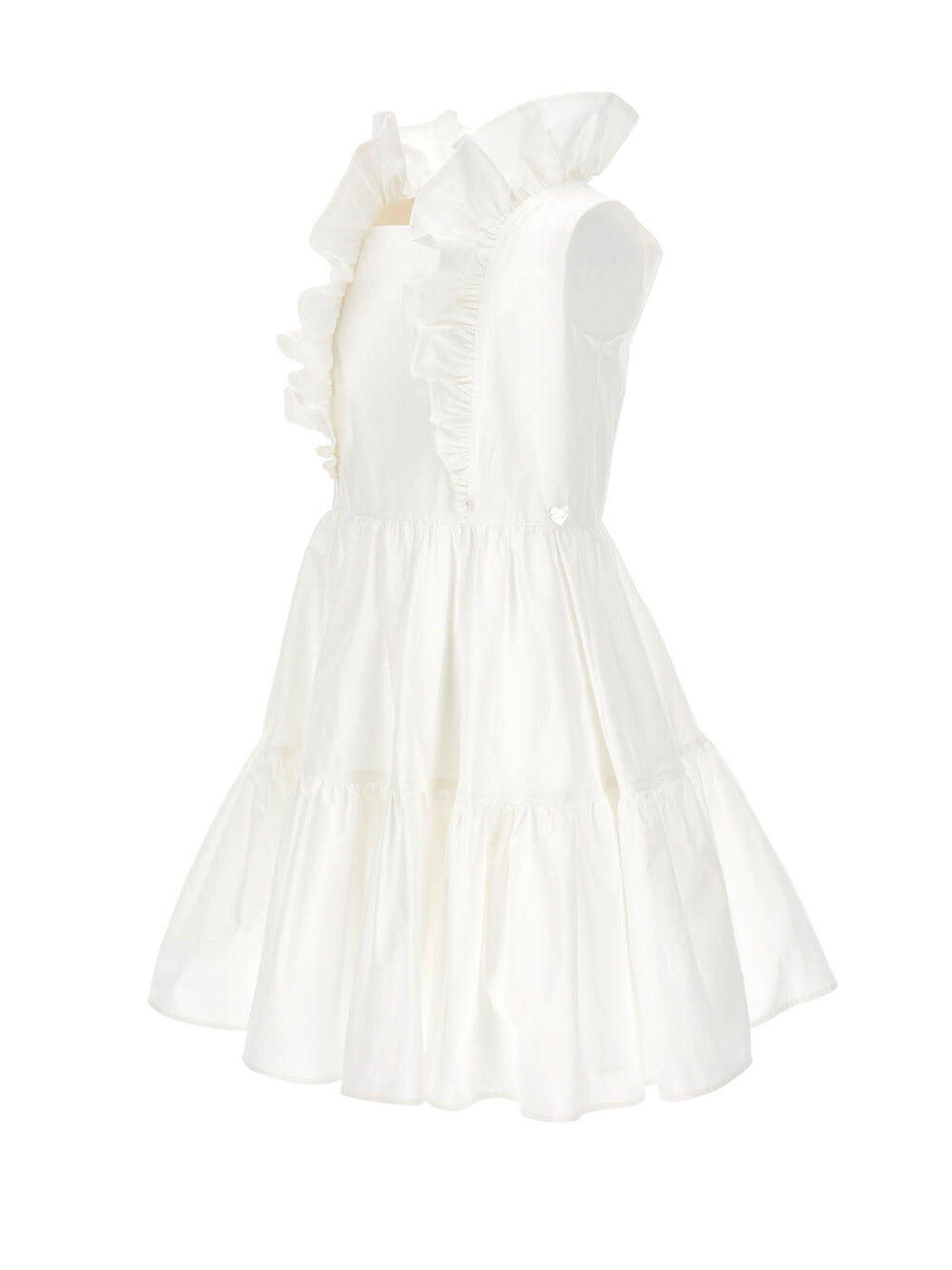 MONNALISA Παιδικό Λευκό Φόρεμα Ποπλίνα με βολάν-17A900