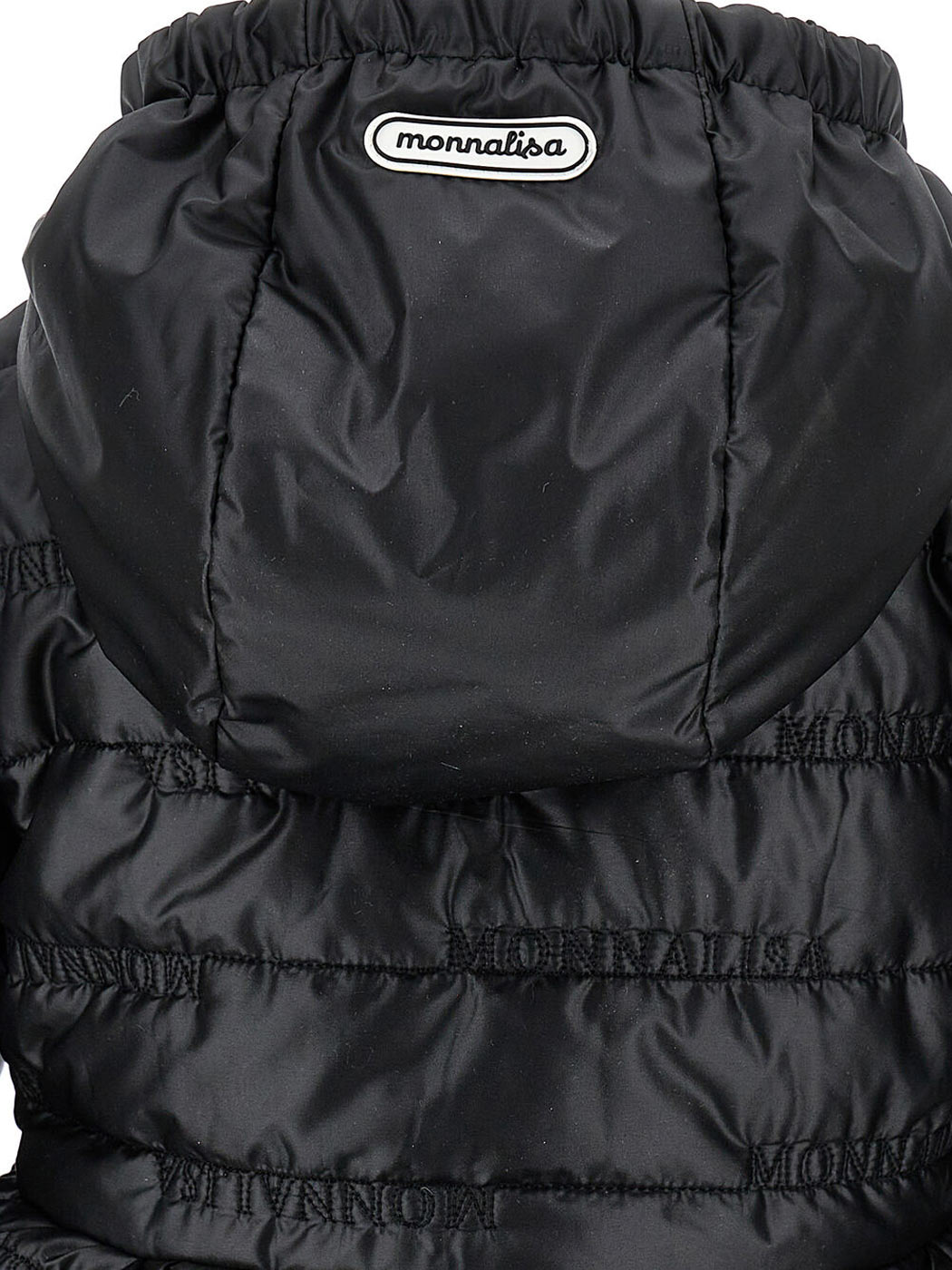 MONNALISA Quilted black girls' jacket-17A102NP
