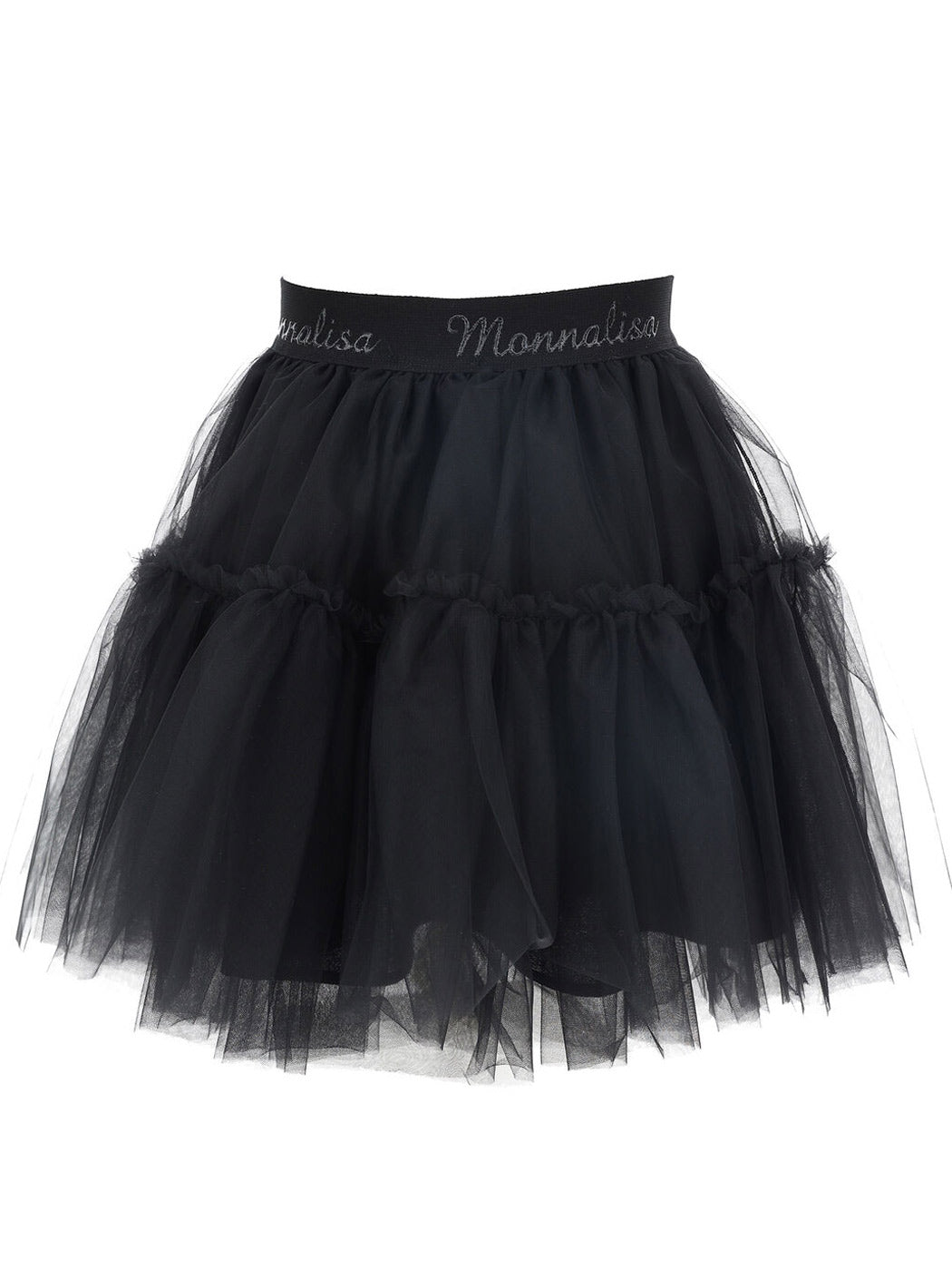 MONNALISA Silk-touch tulle skirt black-17AGON